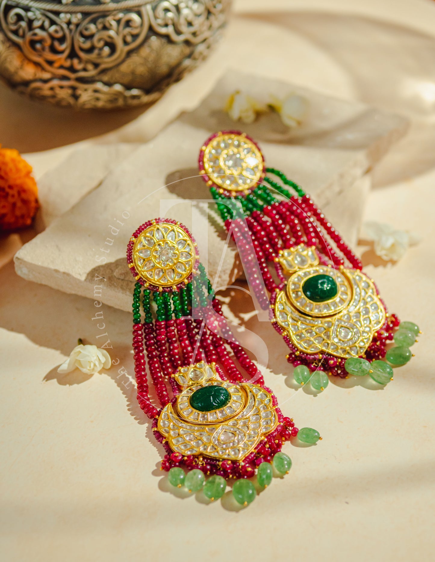 Shehnaz Pasa Uncut Diamond Earrings