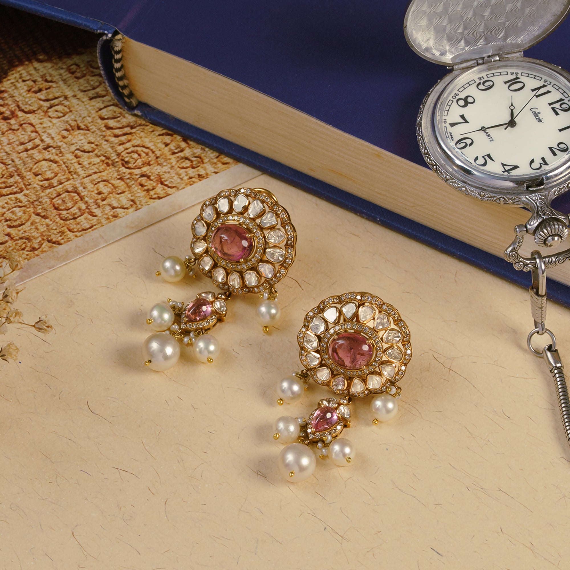 Anara Ruby Polki Earring