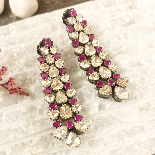 Ruby Waterfall Earrings