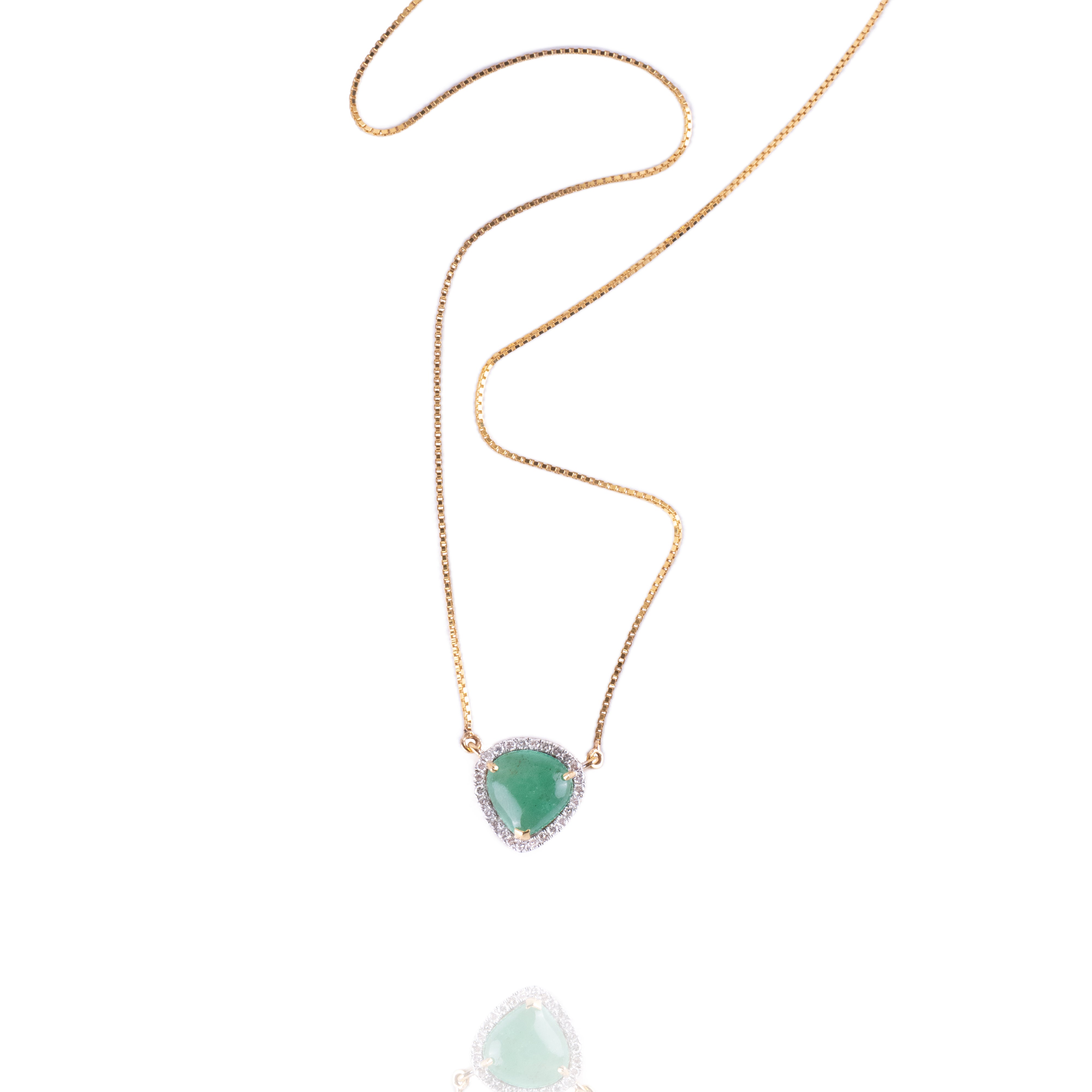 Portia diamond emerald Pendant