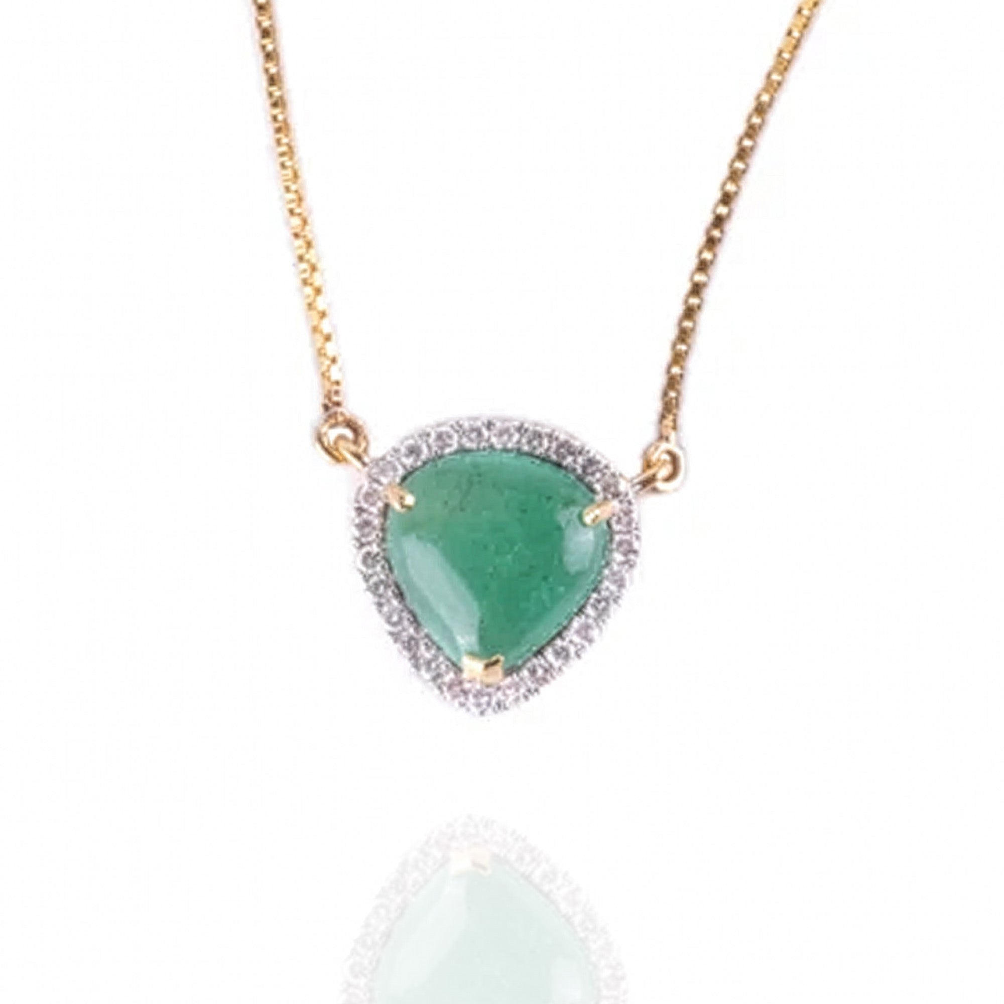 Portia diamond emerald Pendant