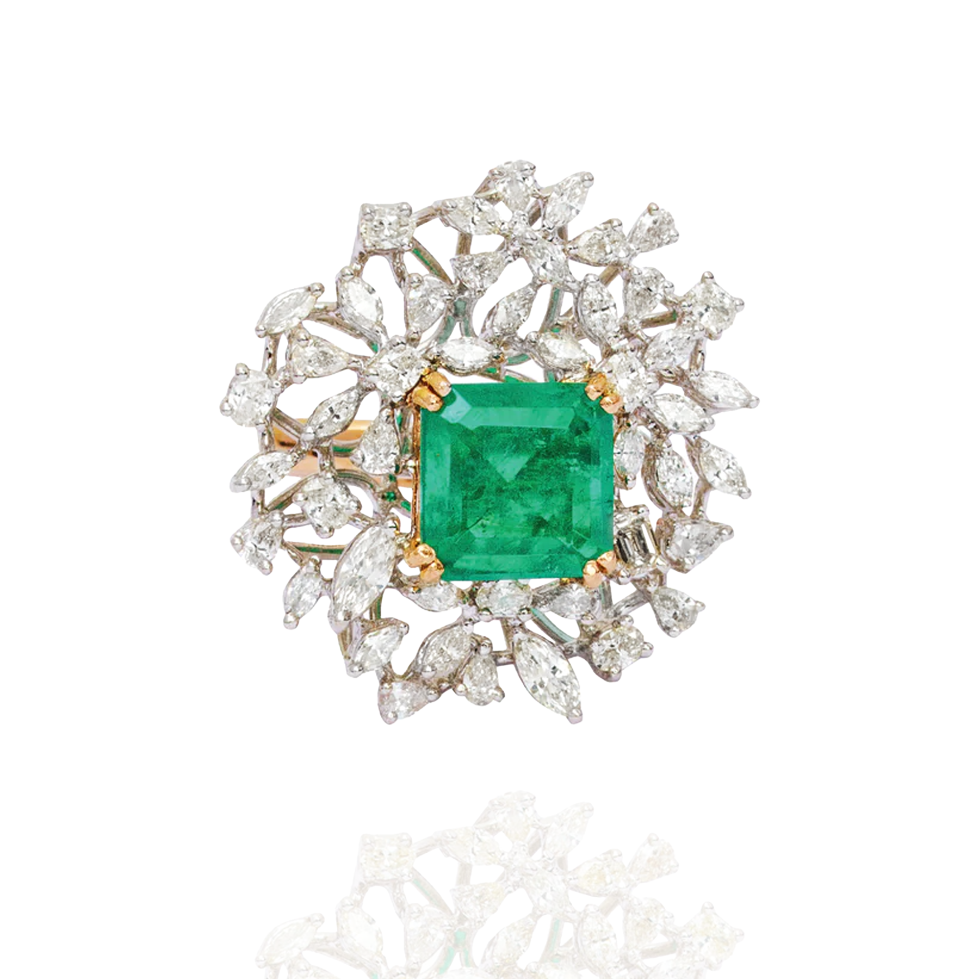 Honor diamond emerald Ring