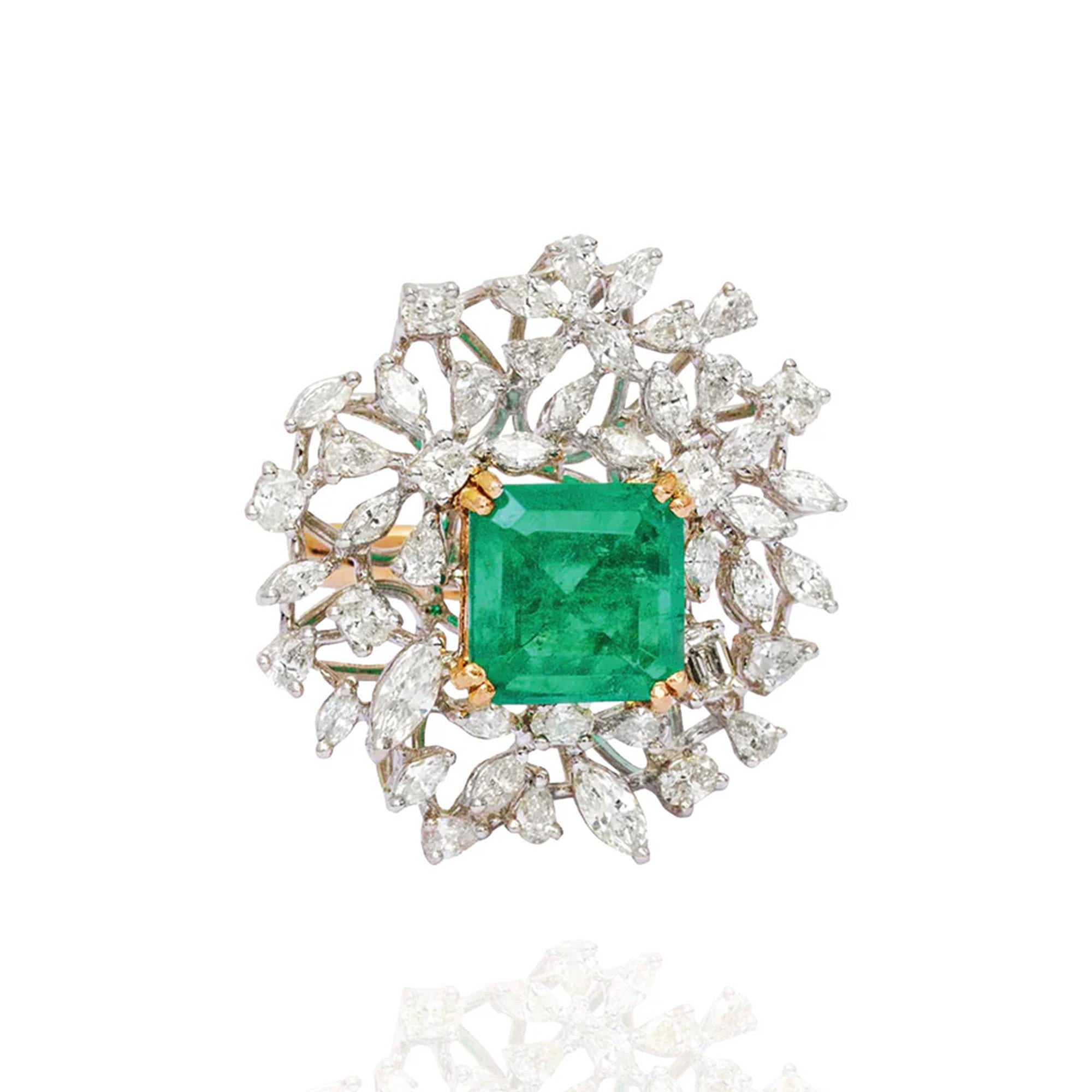 Honor diamond emerald Ring