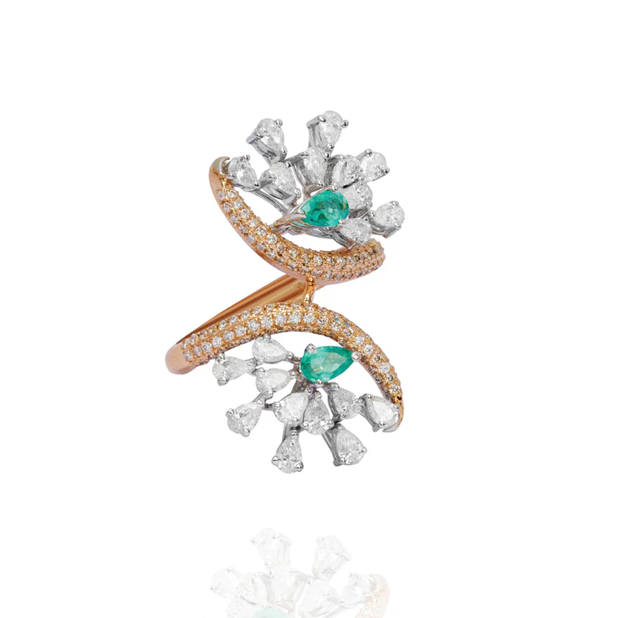 Altair diamond emerald Ring