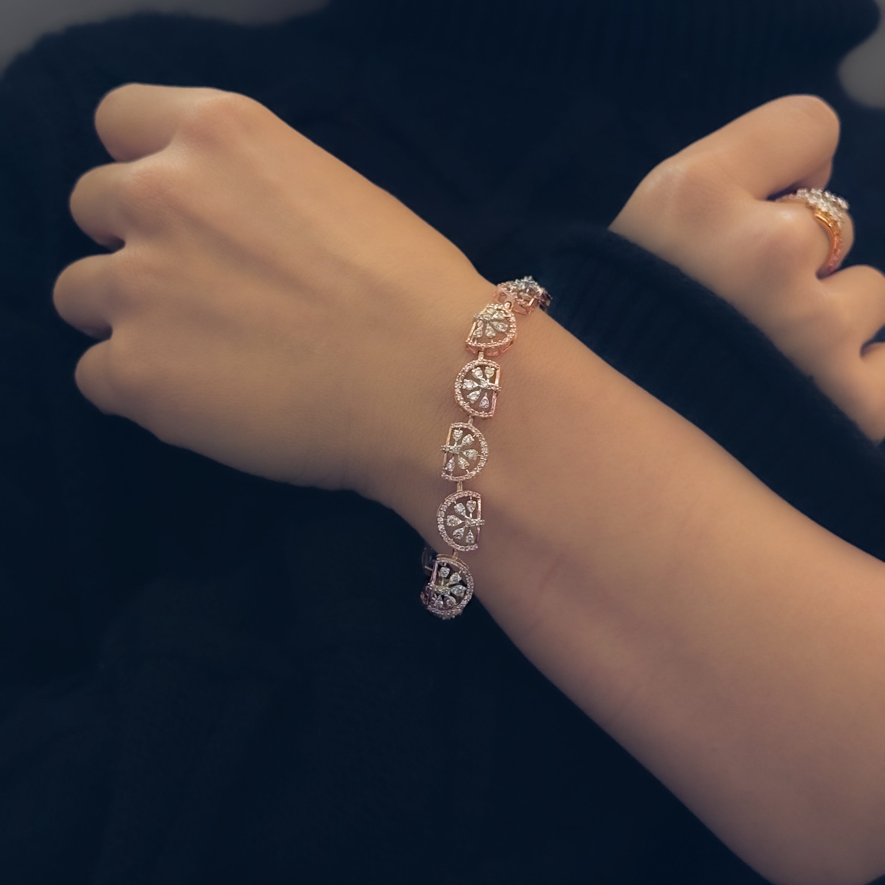 Luna Bloom Diamond Bangle