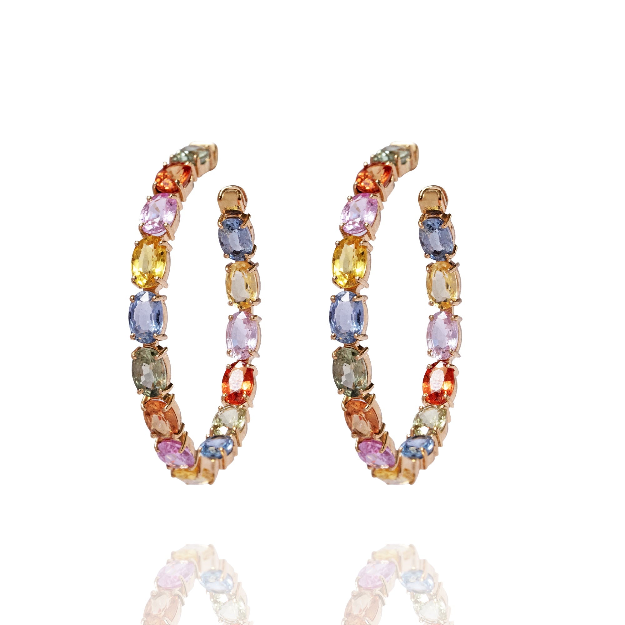 Nivra Diamond Multi Sapphire Earrings