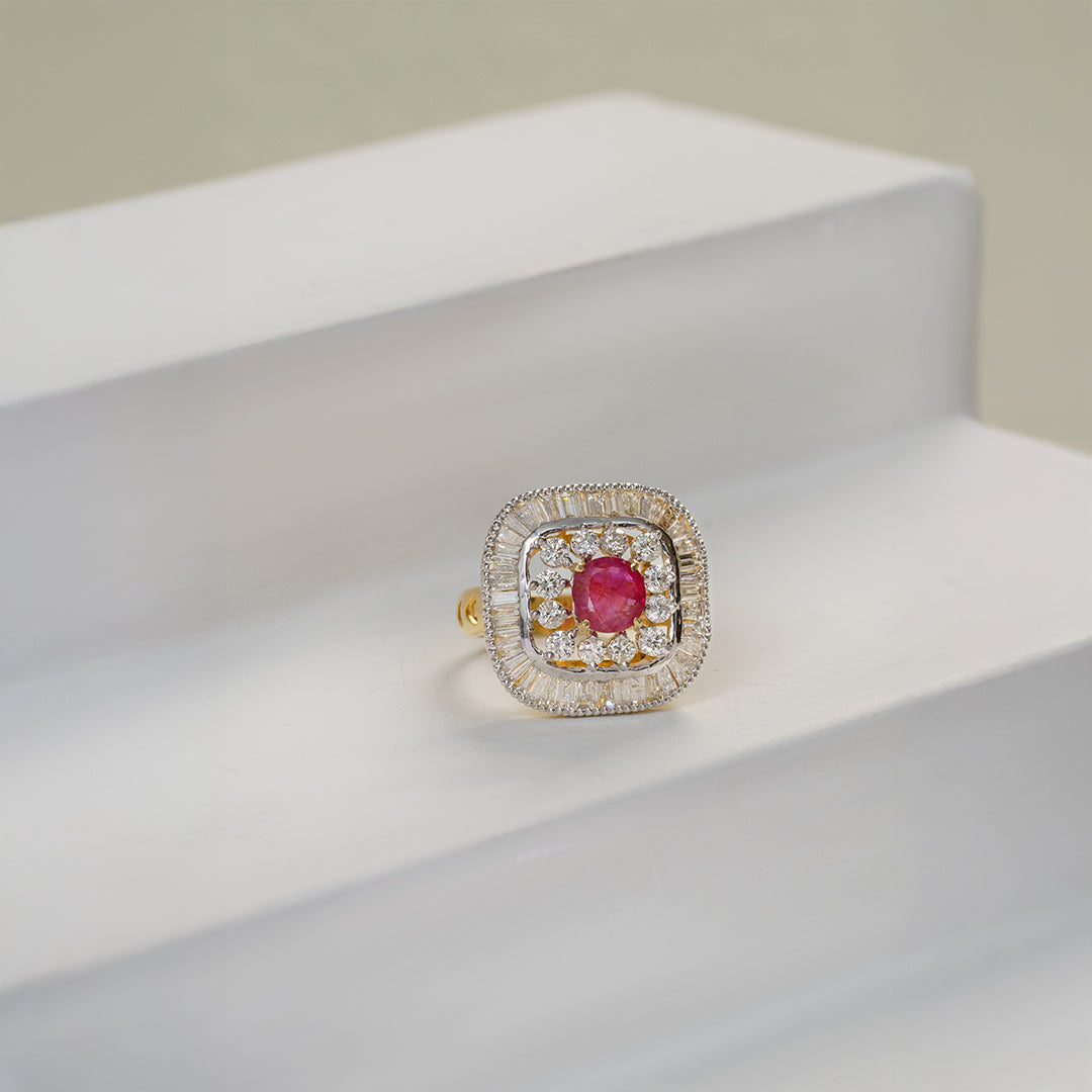 Celine diamond ruby Ring