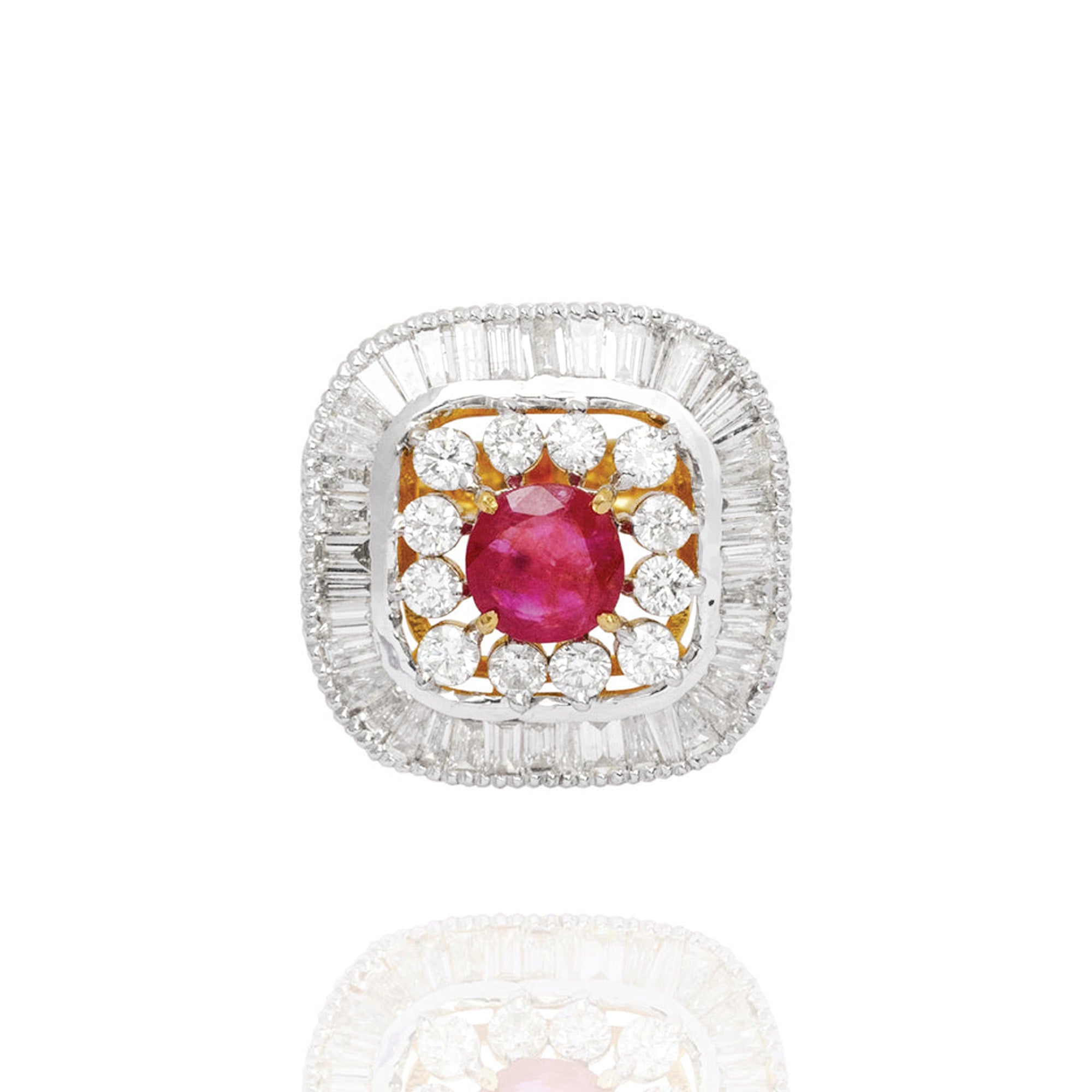 Celine diamond ruby Ring