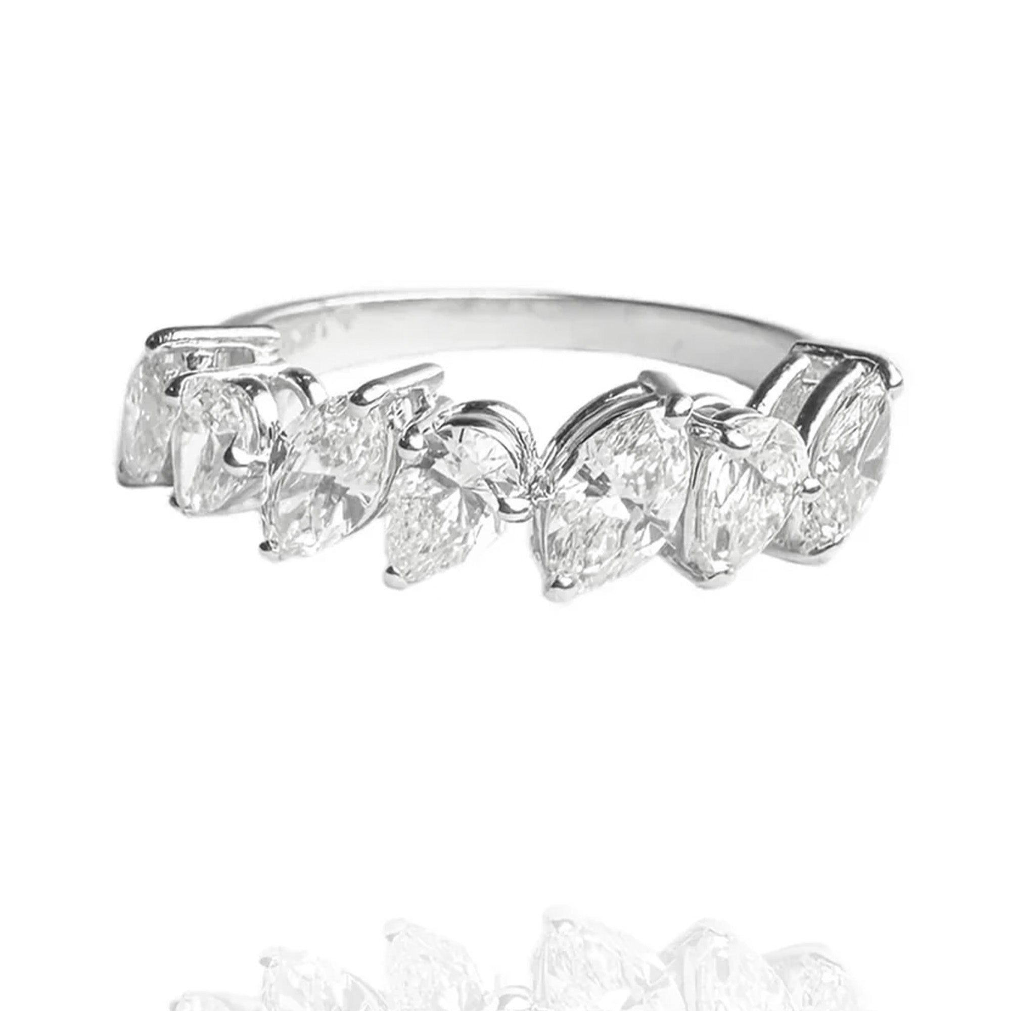 Drop and Marquise Diamond Ring