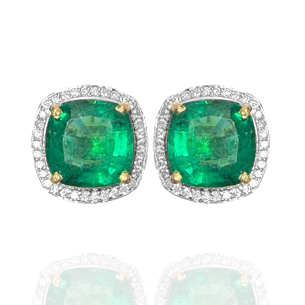 Aveline Diamond Emerald Earrings