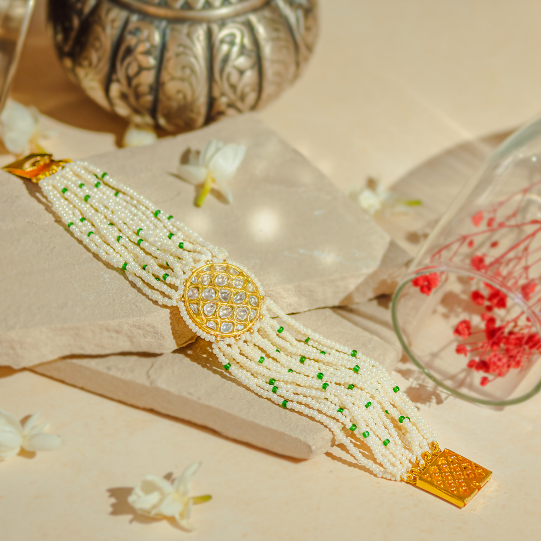 Taj Polki Emerald Bracelet
