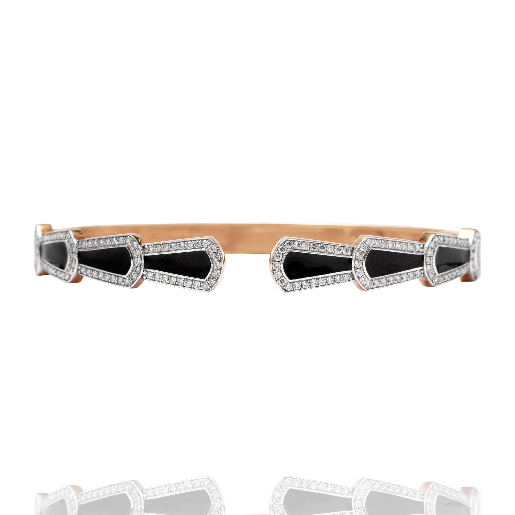 Coretta Diamond Black Onyx Bangle