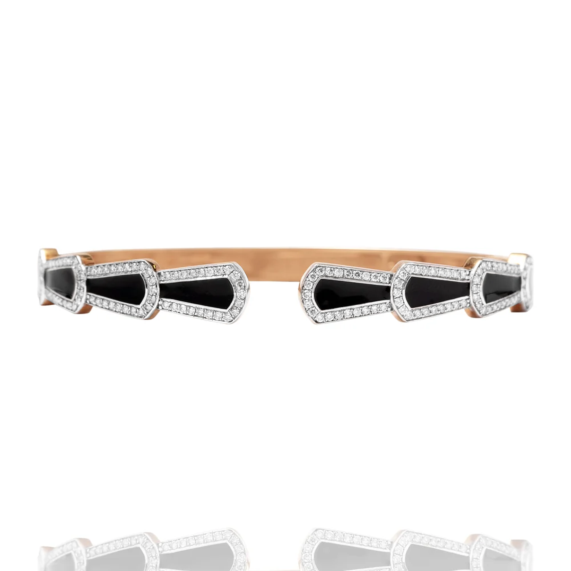 Coretta Diamond Black Onyx Bangle
