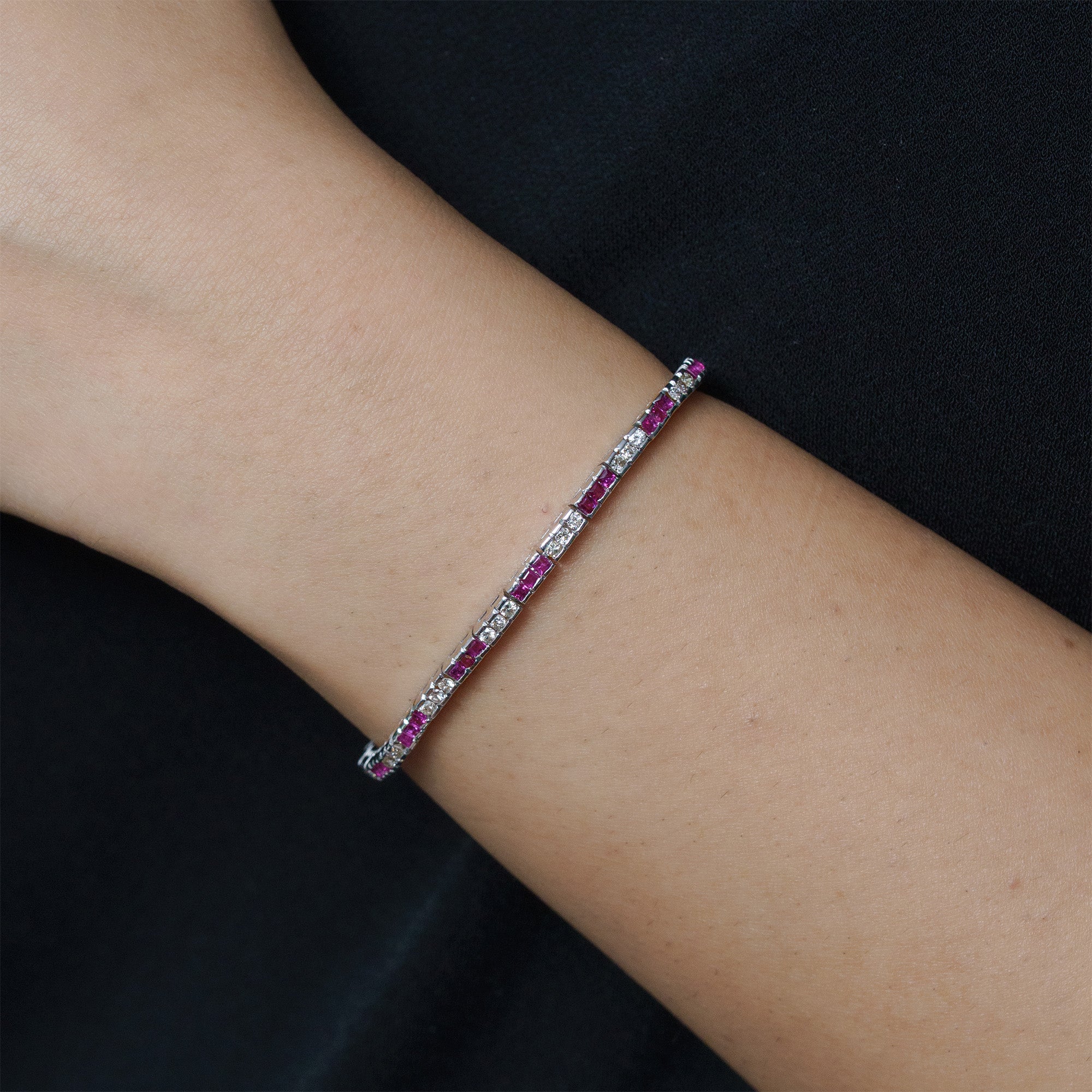 Estella Diamond Ruby Bracelet