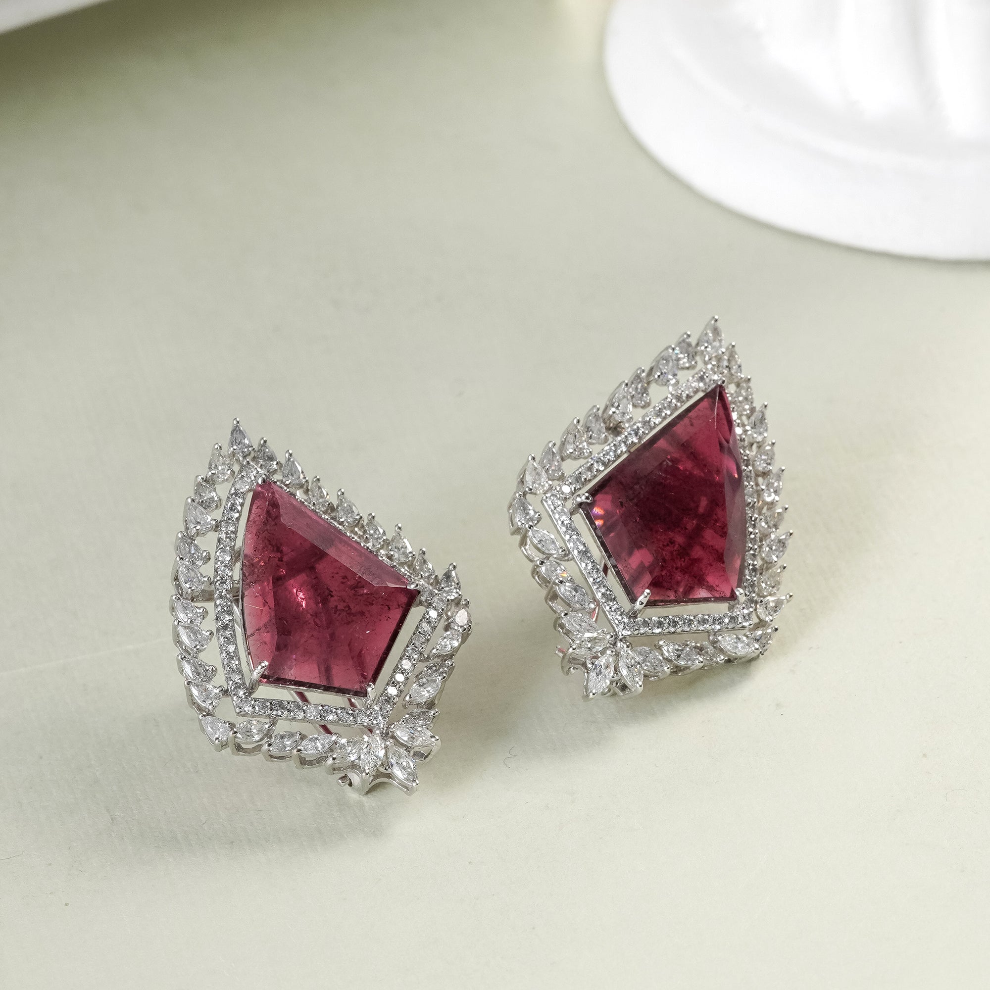 Ember Kiss Diamond Garnet Earrings