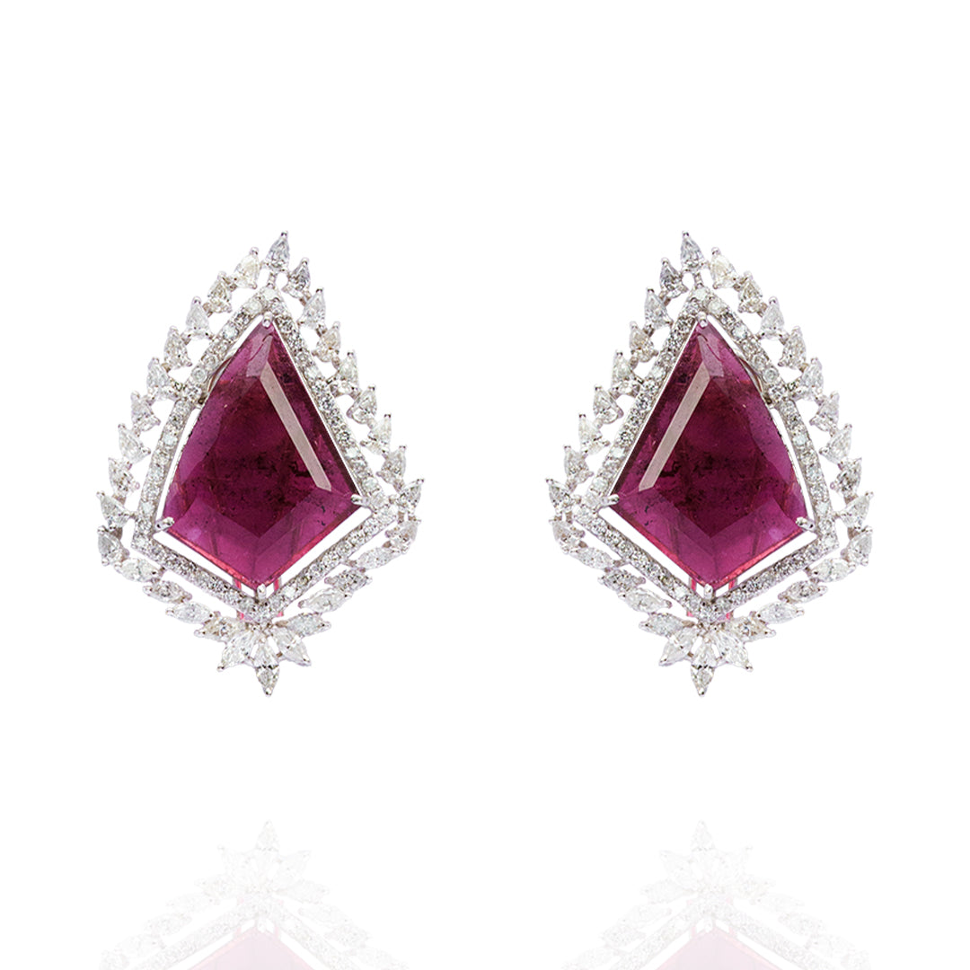 Ember Kiss Diamond Garnet Earrings