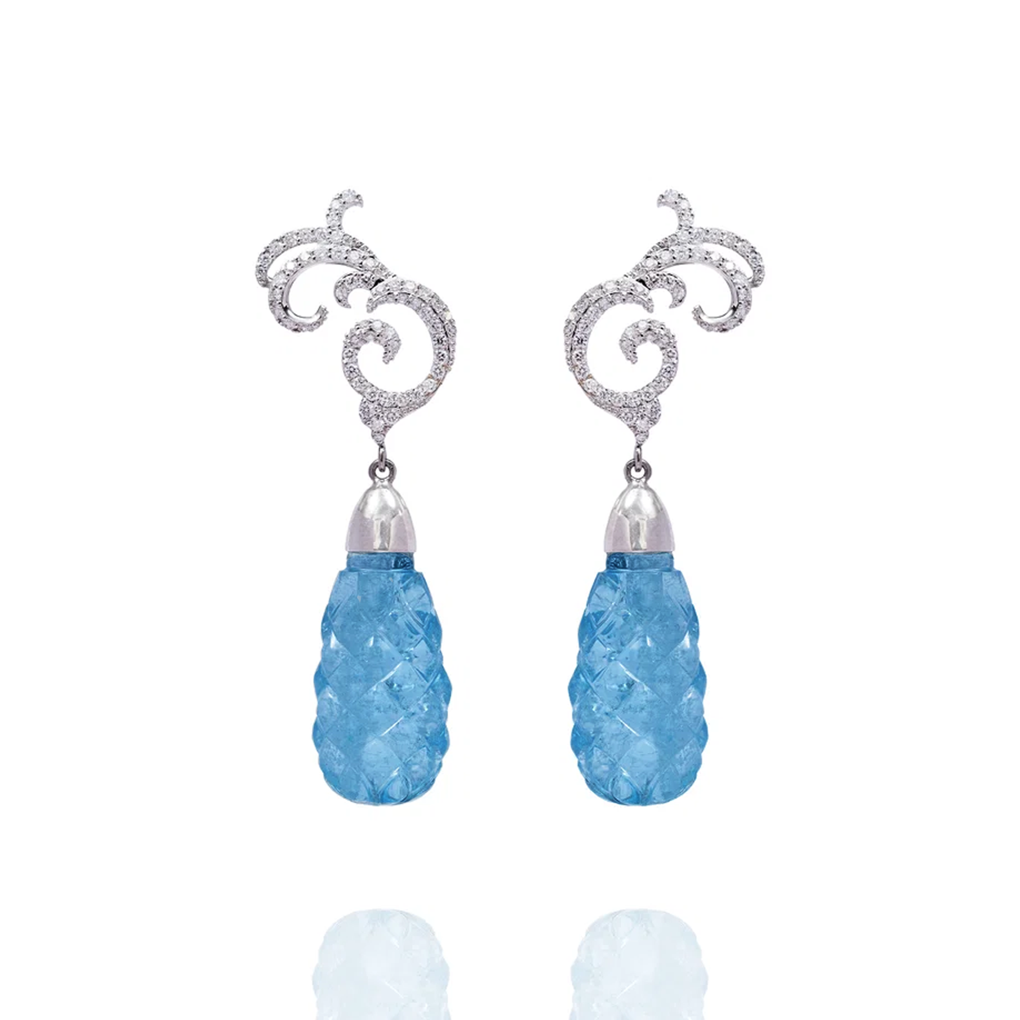 Mirabel Diamond Aquamarine Earrings