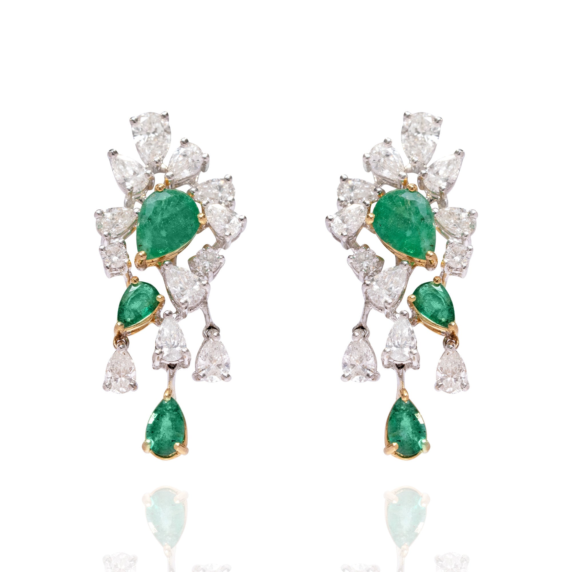 Valence Diamond Emerald Earrings