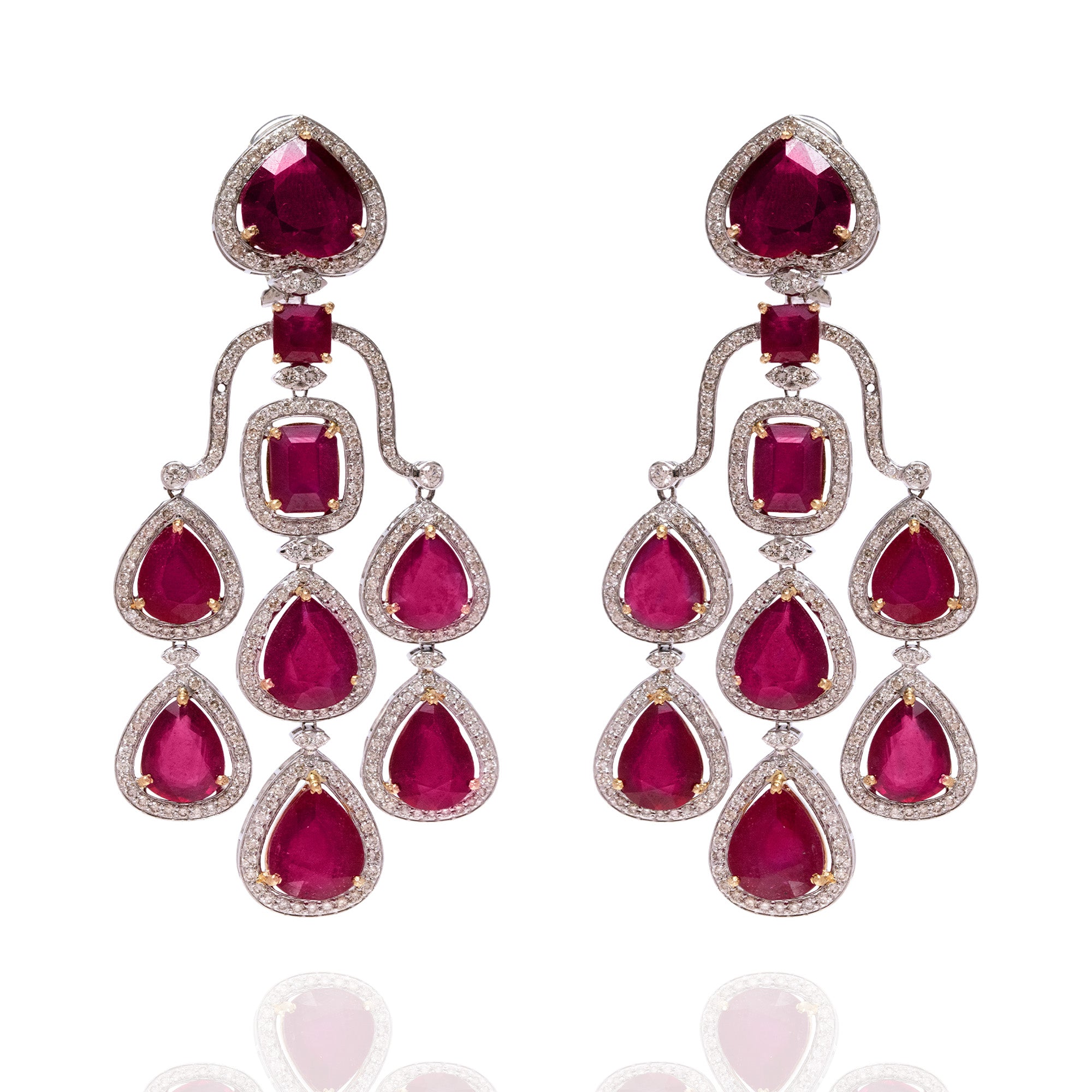 Rubina Diamond Ruby Earrings