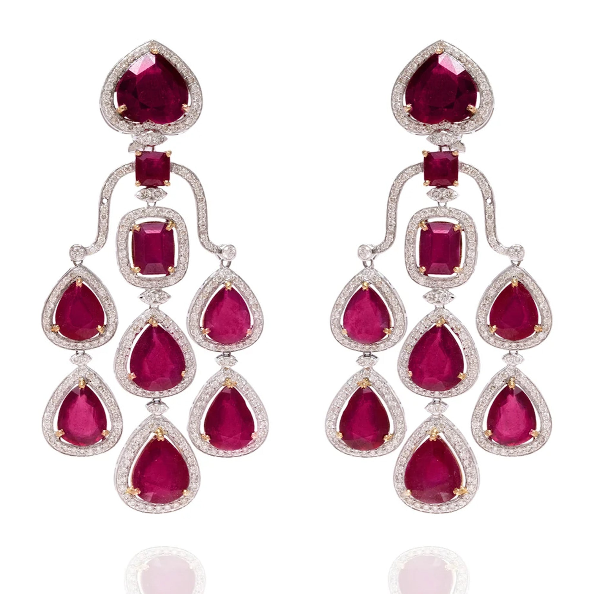 Rubina Diamond Ruby Earrings