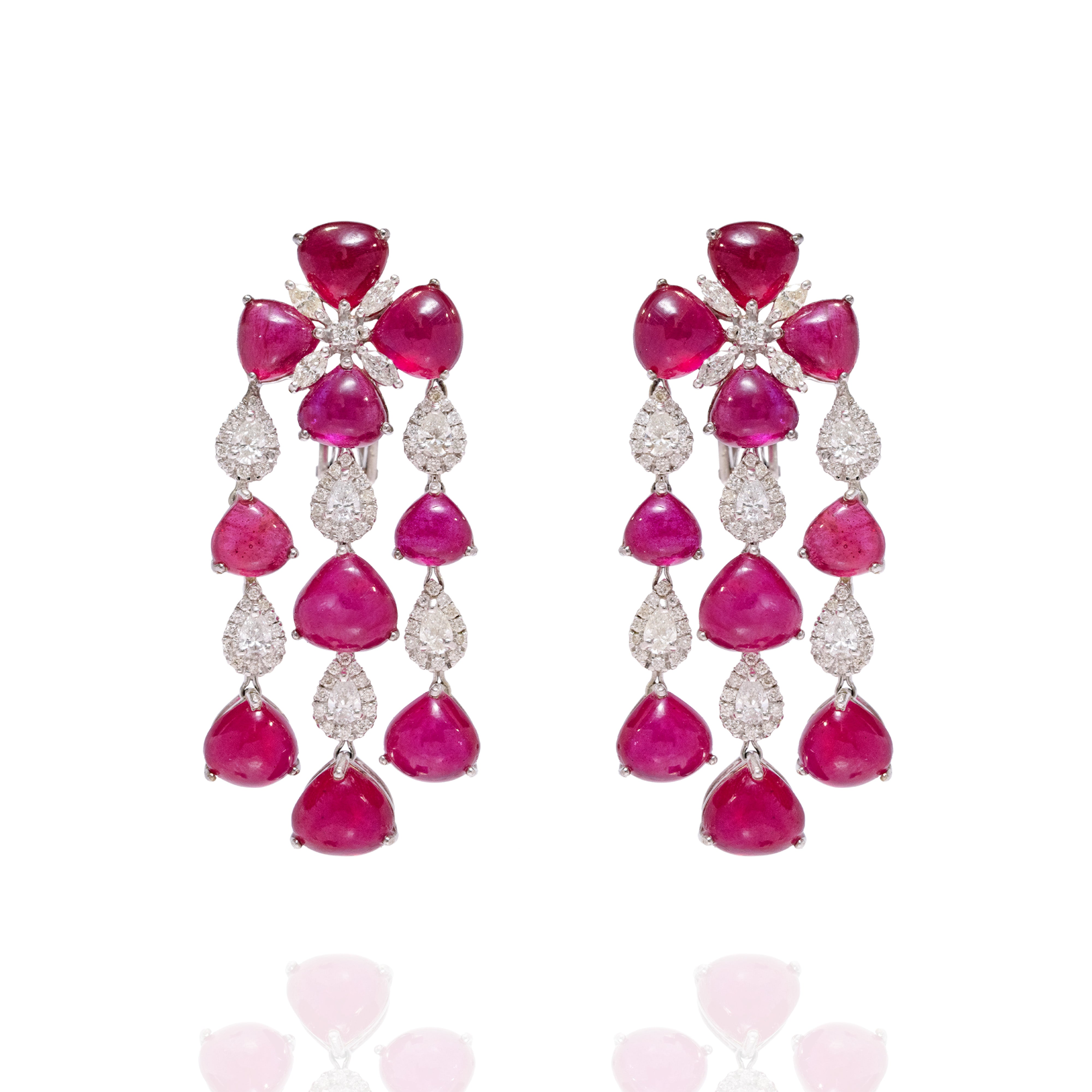 Ariel Diamond Ruby Earrings