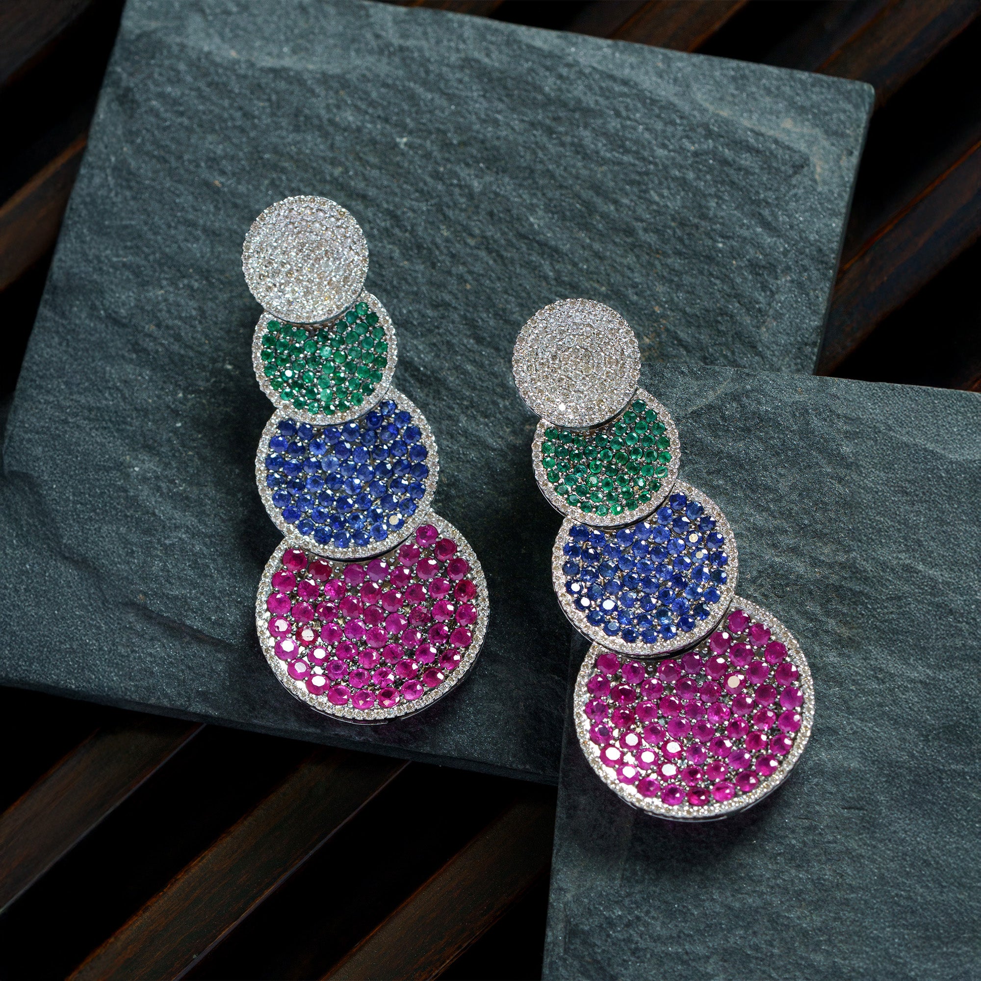 Celeste Tricolor Earrings