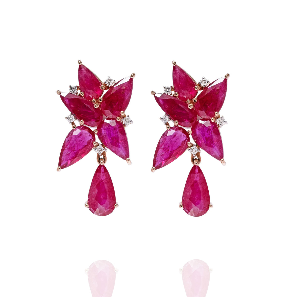 Alessia Diamond Ruby Earrings