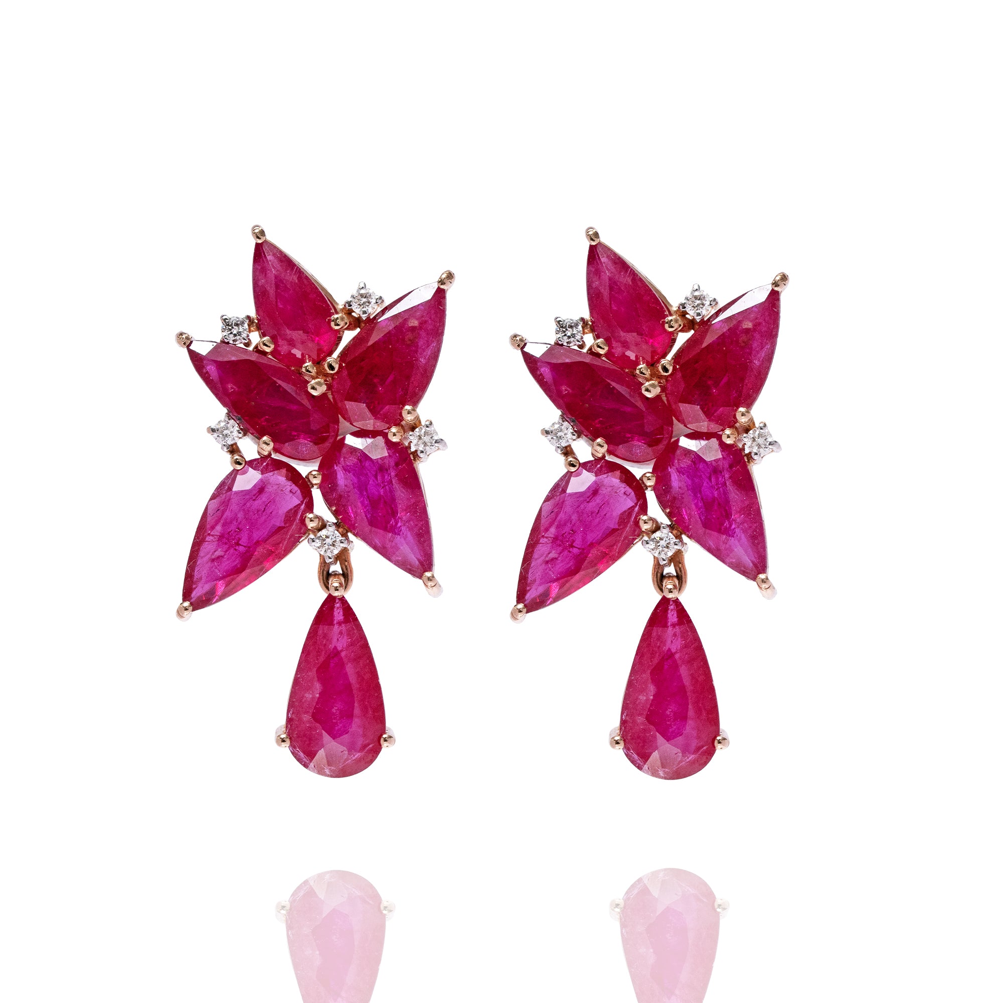 Alessia Diamond Ruby Earrings