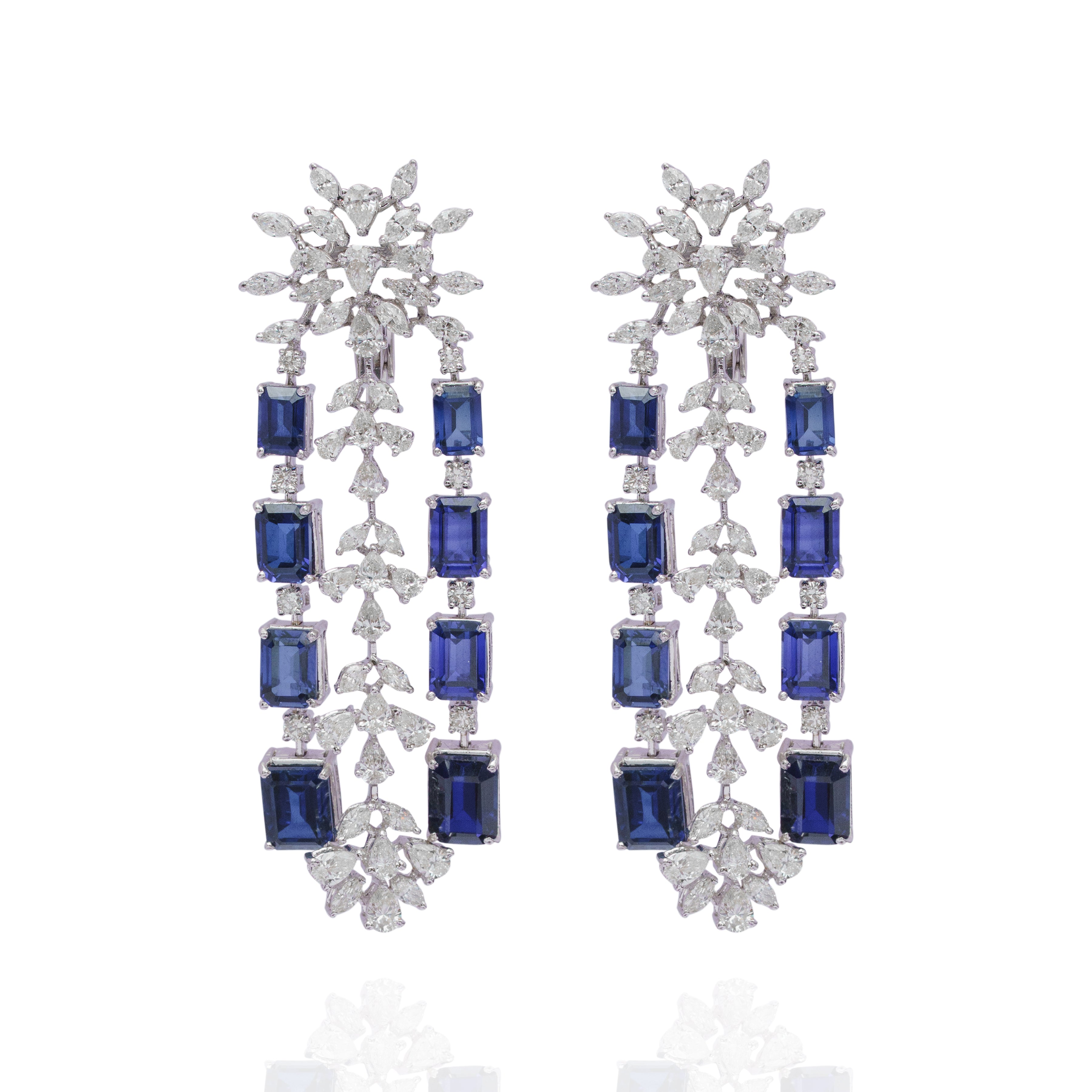 Aether Royale Diamond Sapphire earrings