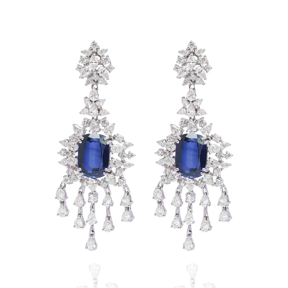 Nocturne Glow Diamond Sapphire Earrings