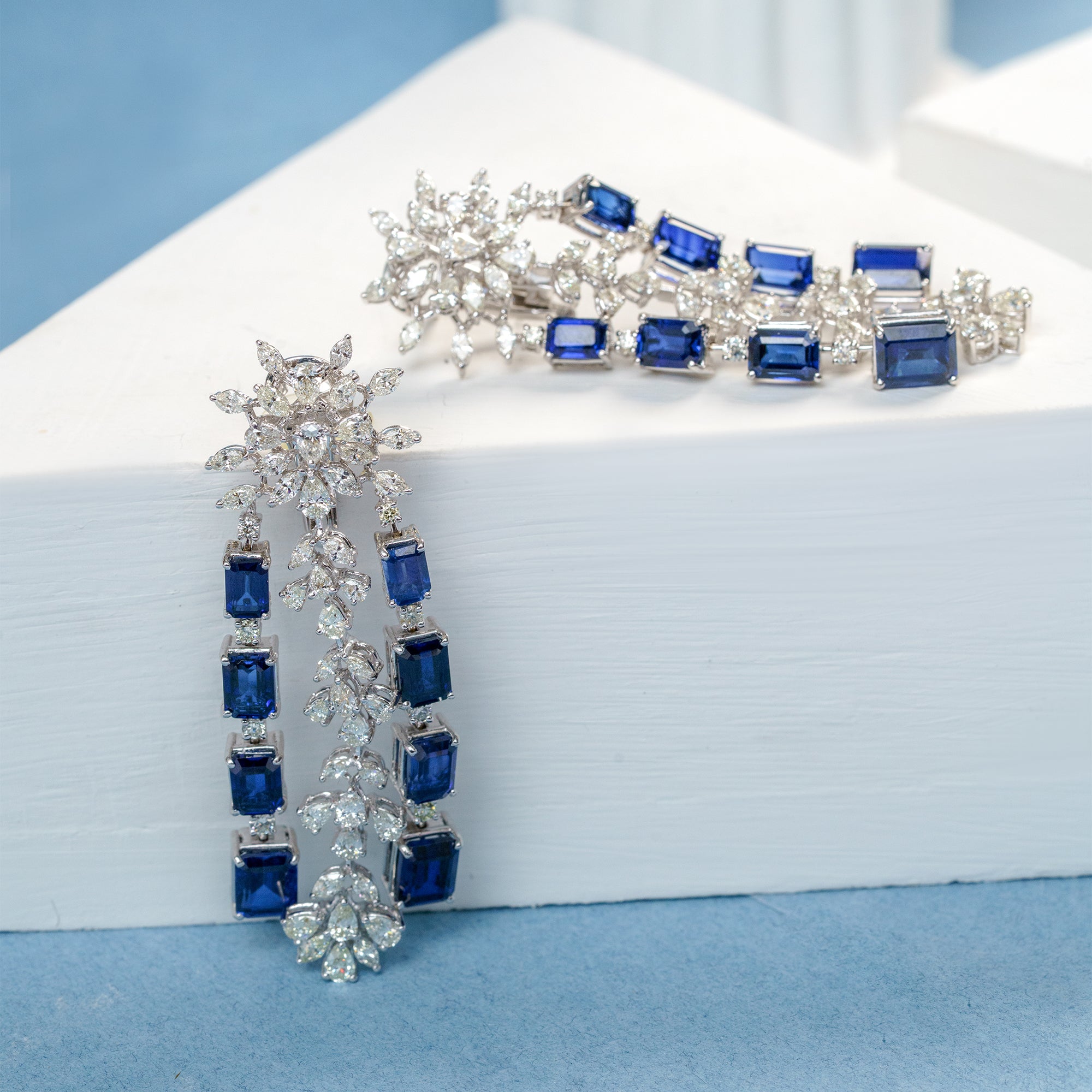 Aether Royale Diamond Sapphire earrings