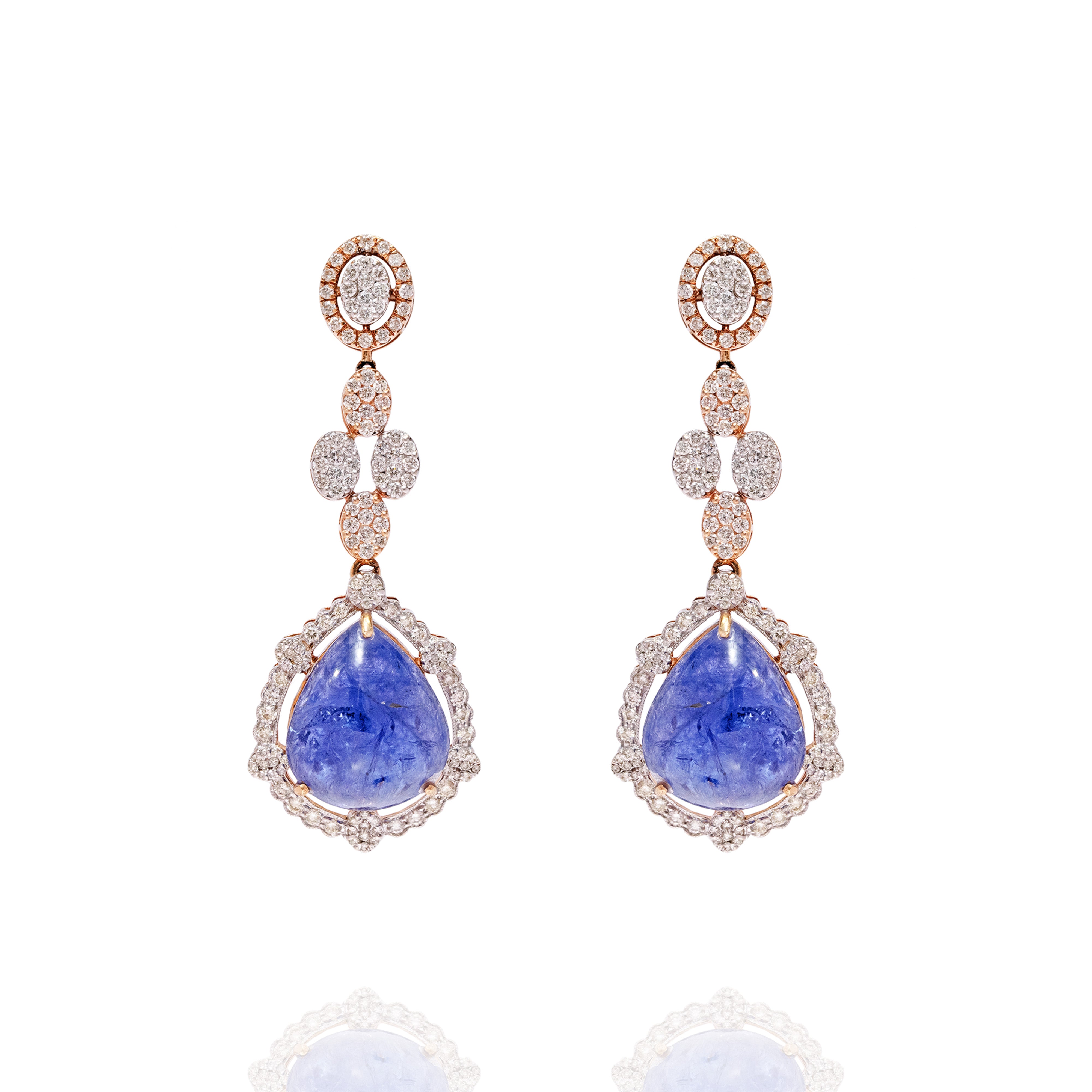 Stellaria Diamond Tanzanite Earrings