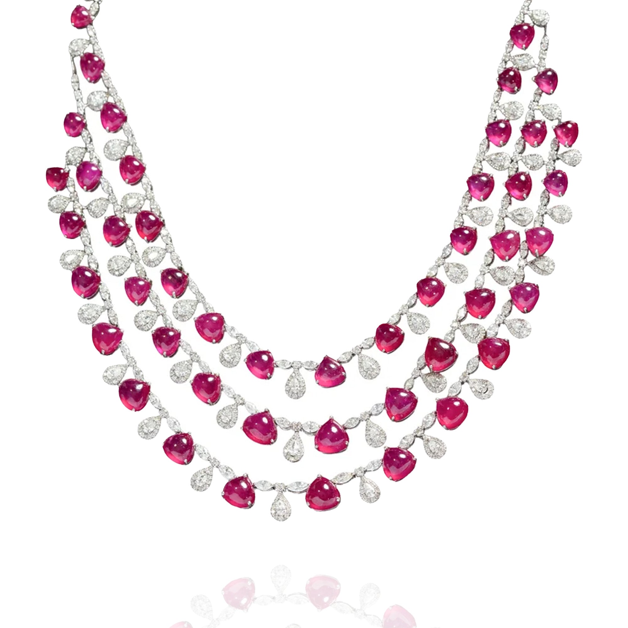 Ariel Diamond Ruby Necklace