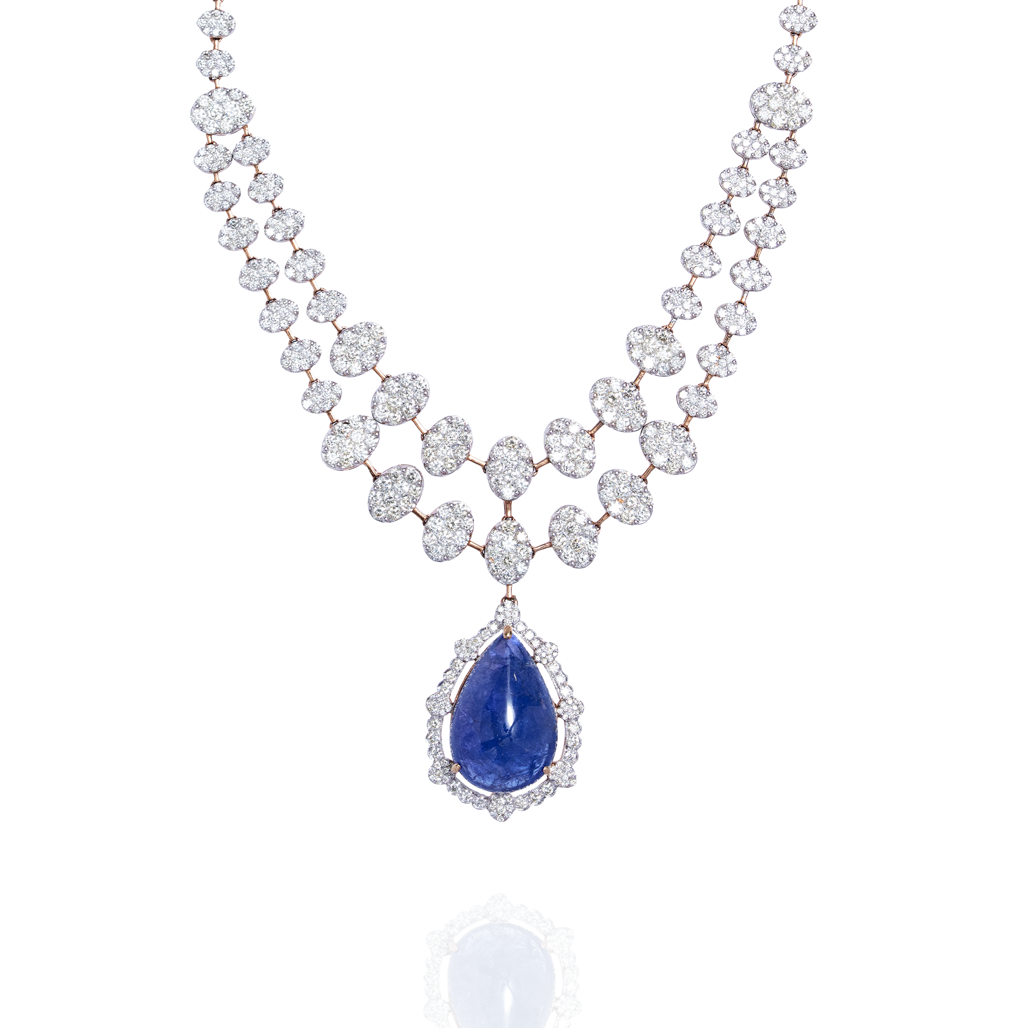 Stellaria Diamond Tanzanite Necklace