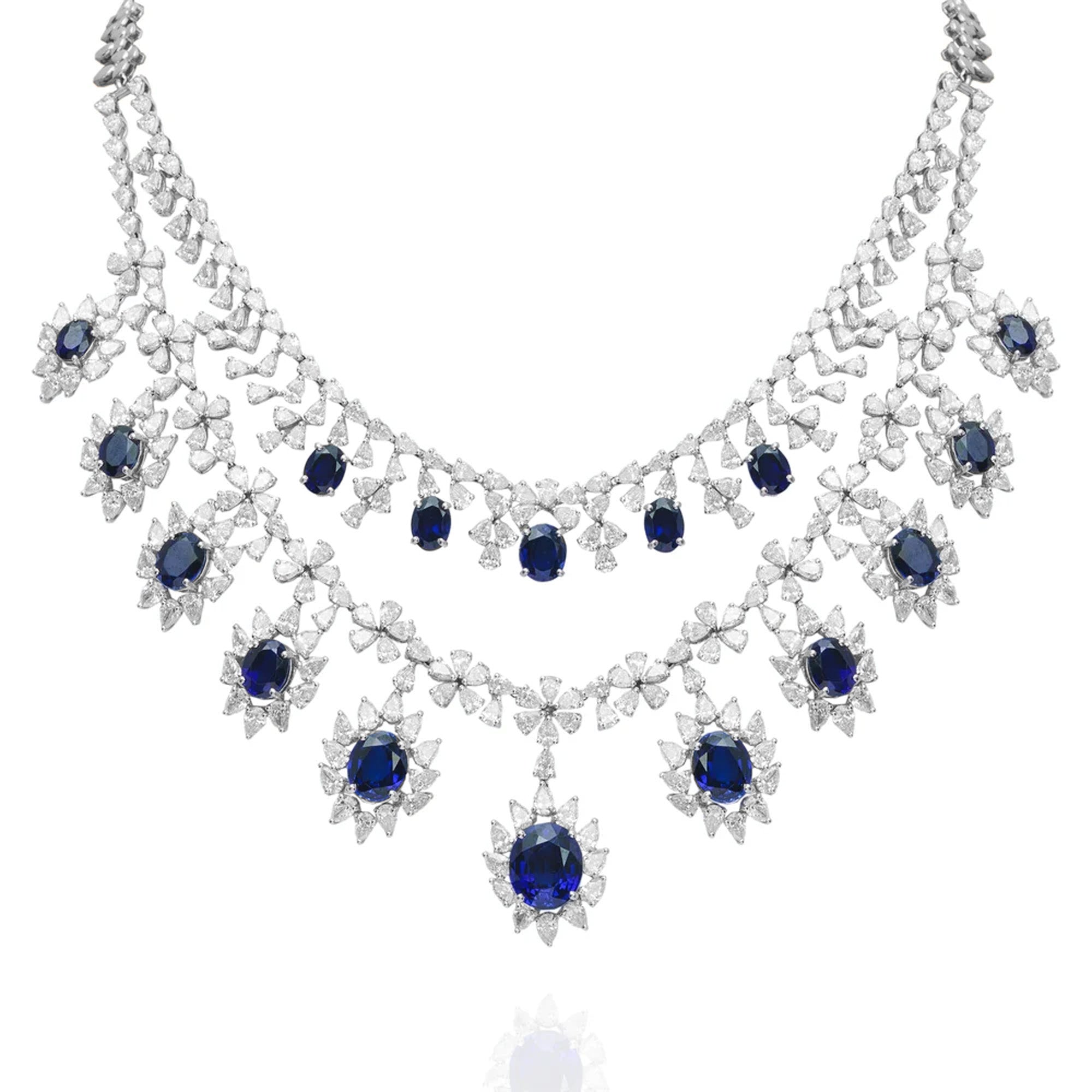 Azure Royale Diamond Sapphire Necklace