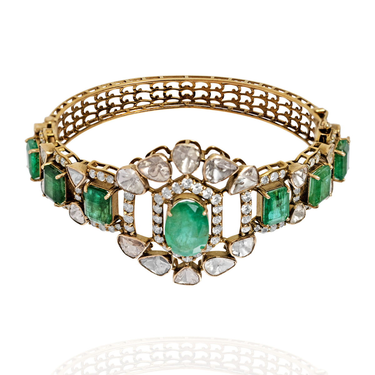 Ziya Polki Emerald Bangle
