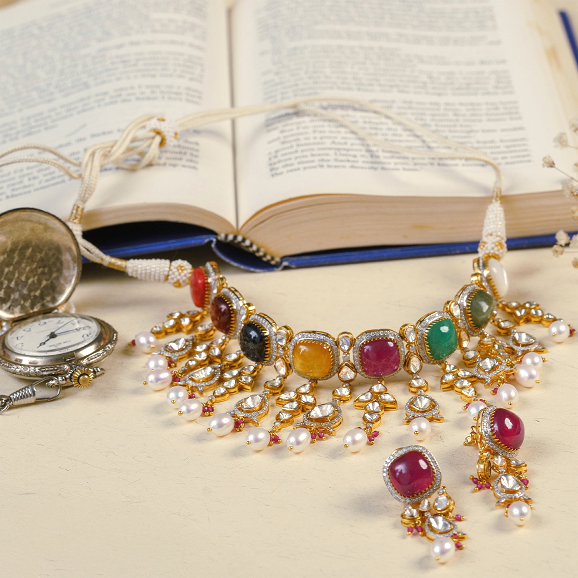 Zerina Polki Navratan Choker