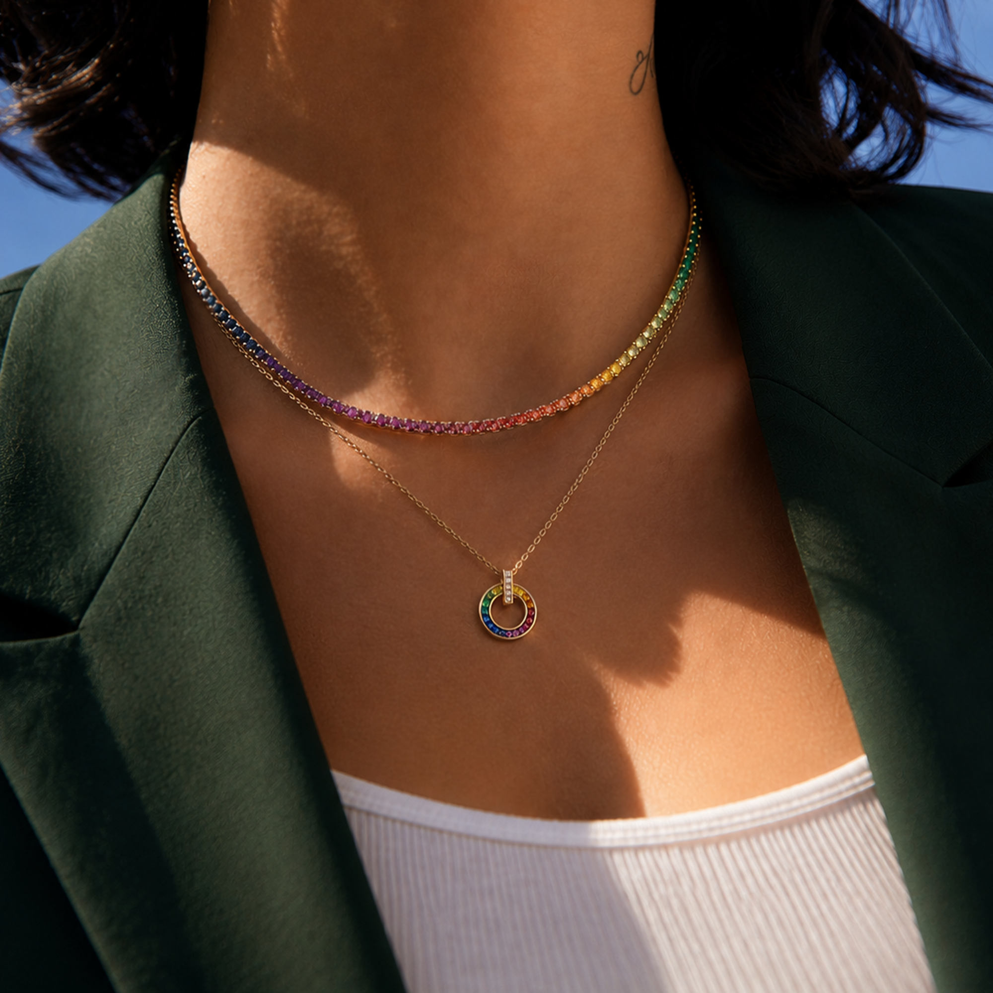 Mosaic Wheel Necklace