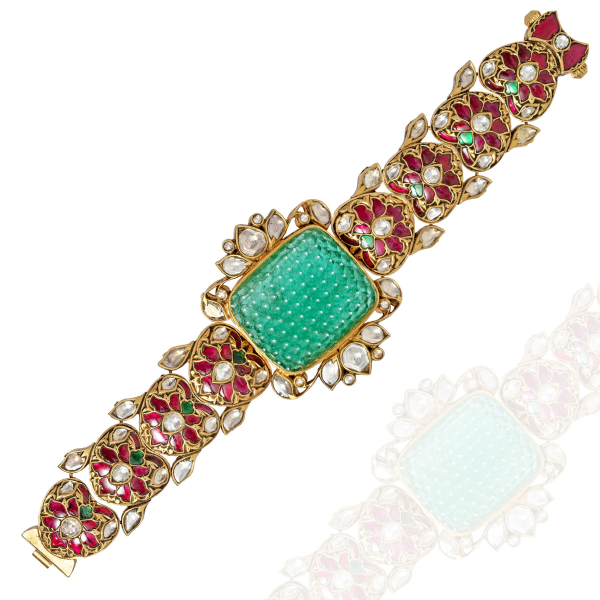 Noorani Emerald Ruby Bracelet