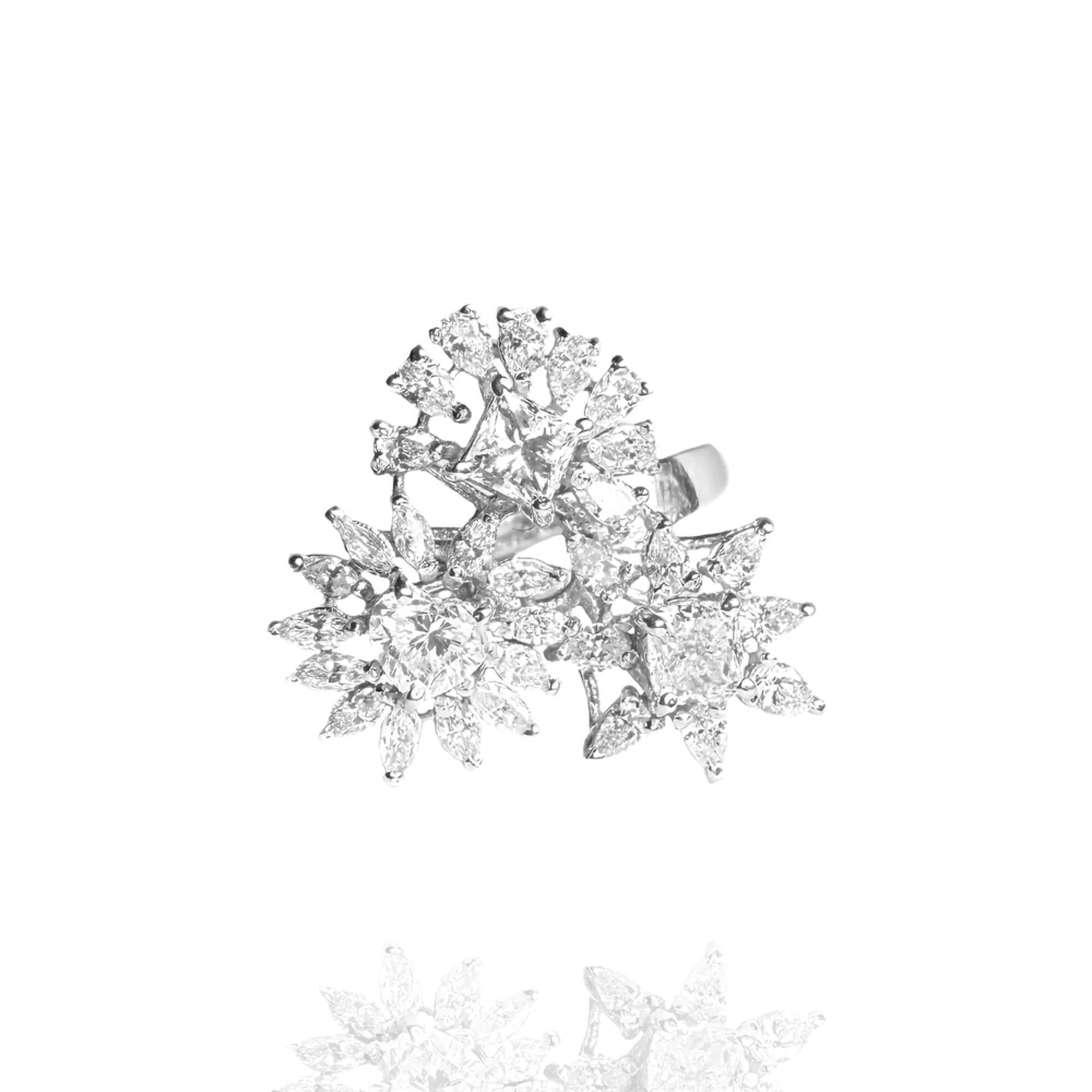 Fancy Cluster Diamond Ring