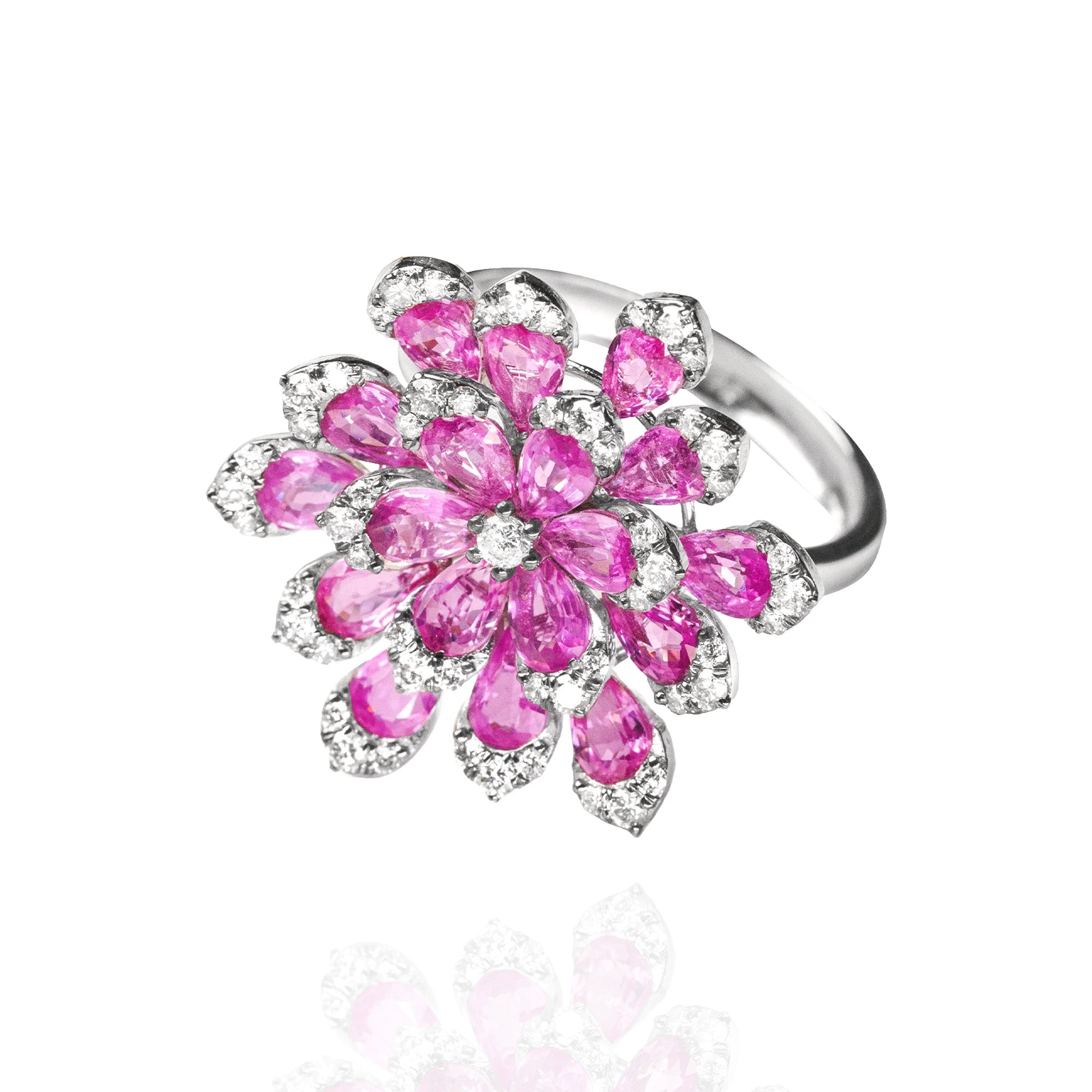 Fiora Diamond Pink Sapphire Ring