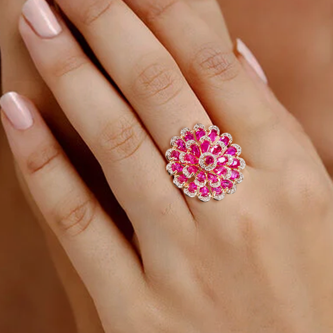 Fiora diamond ruby Ring