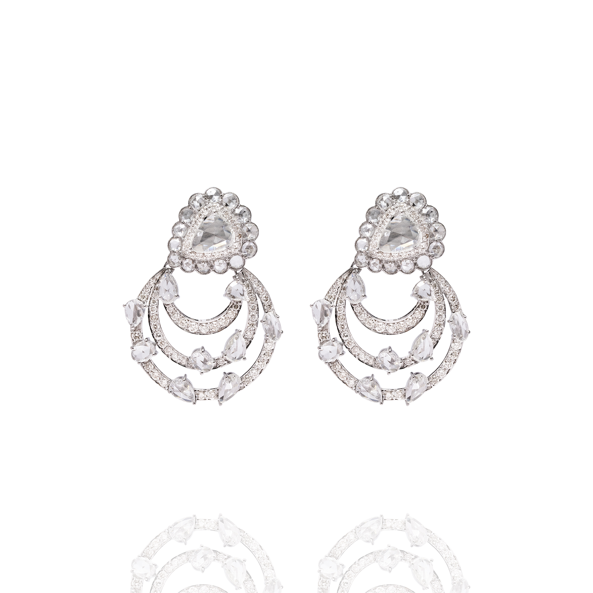 Astra Halo Diamond Earrings