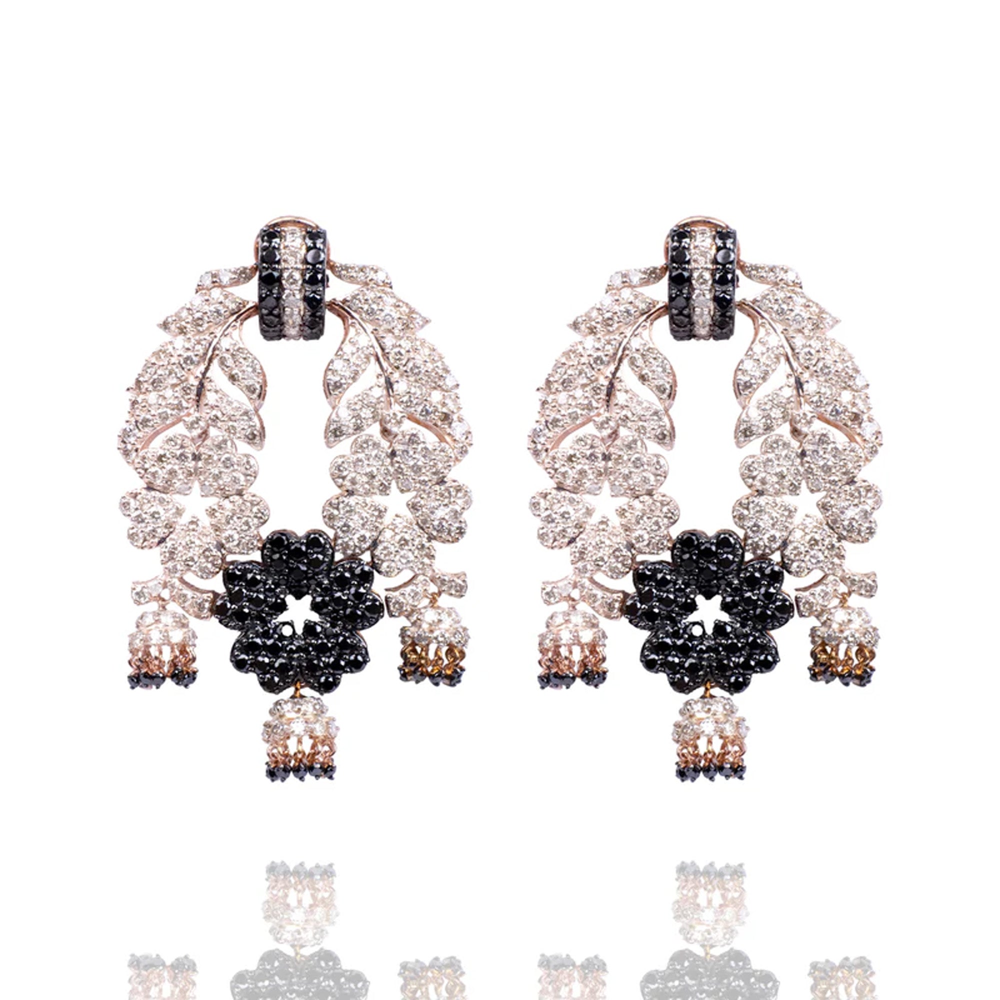 Aster Diamond Sapphire Earrings