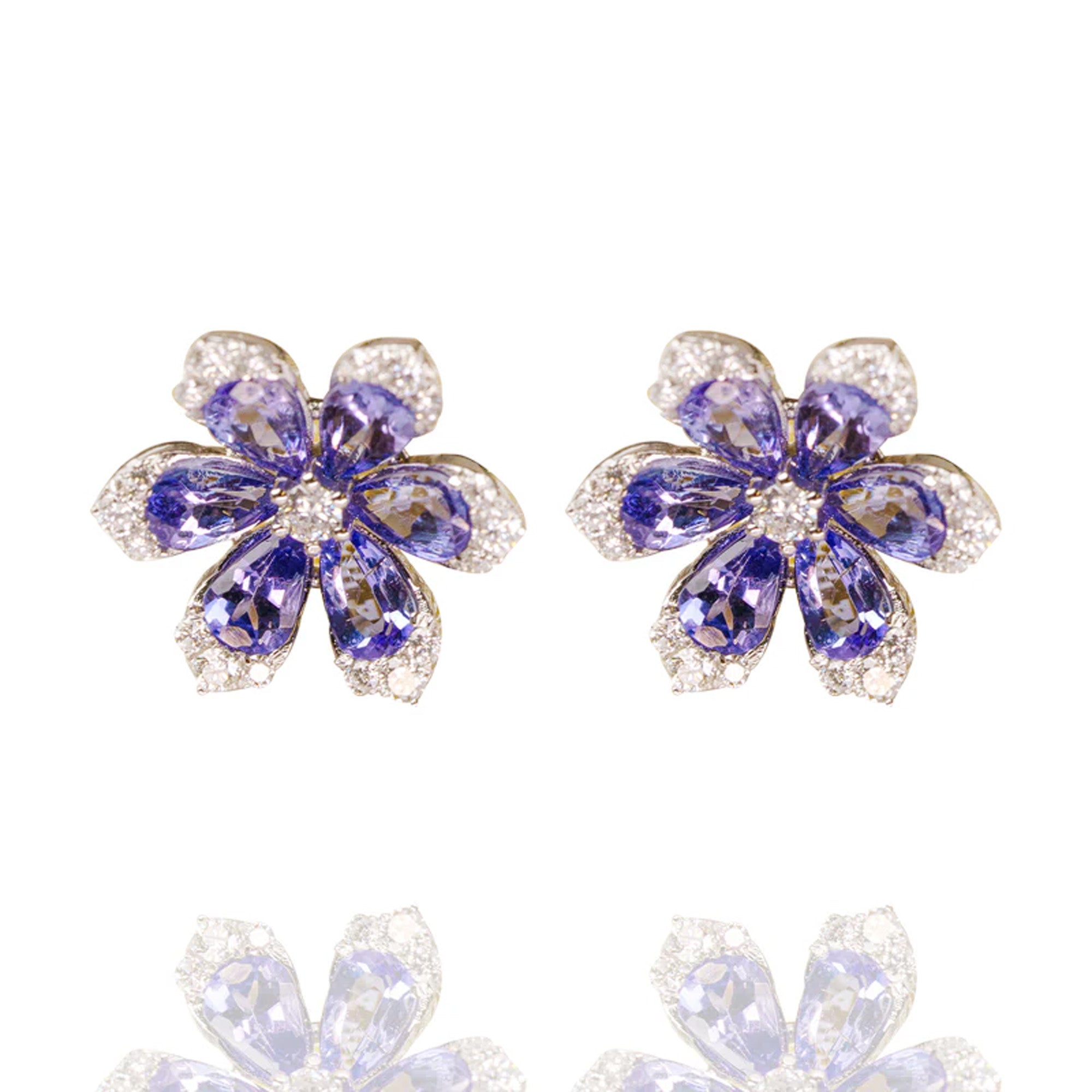 Mini Fiora Diamond Tanzanite Earrings