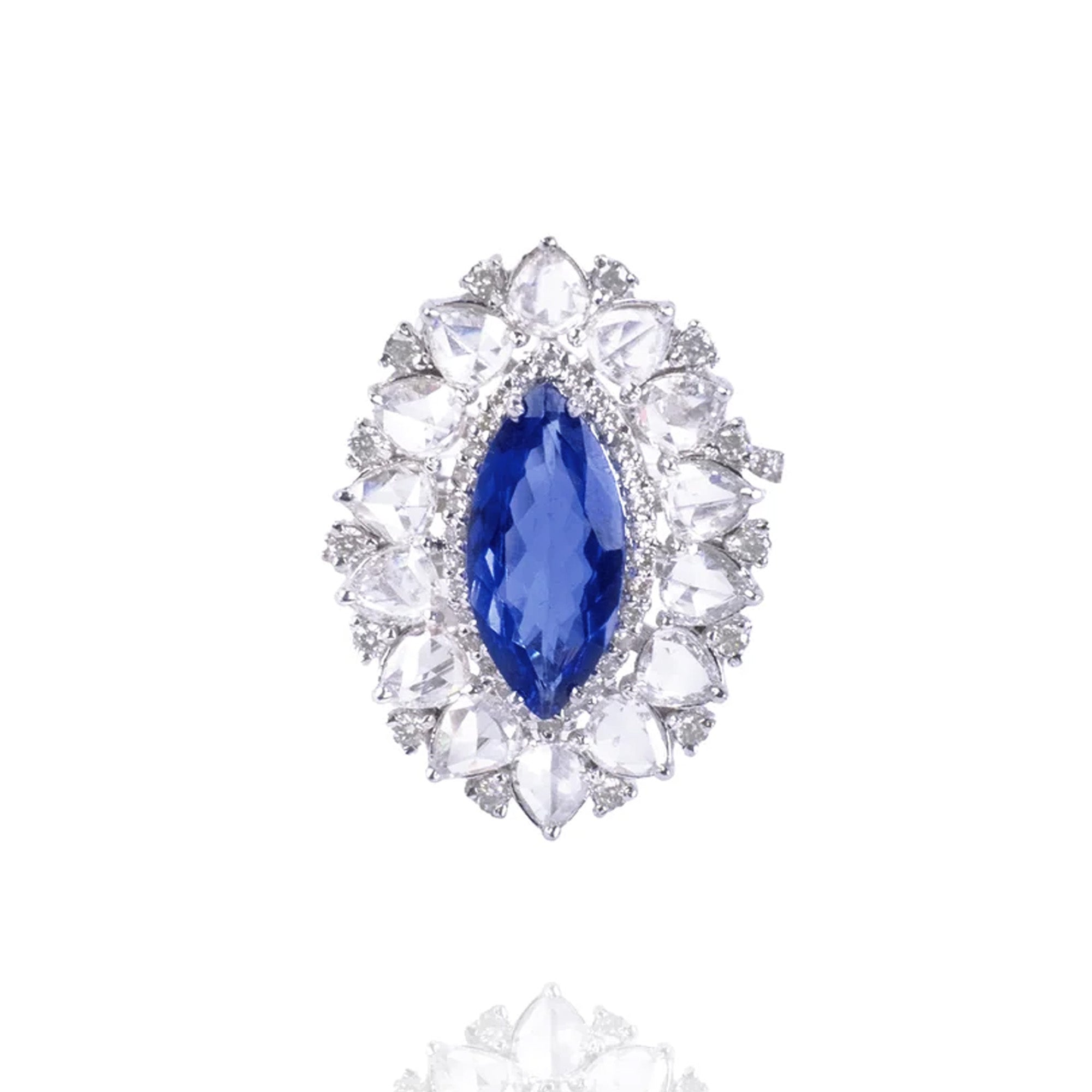 Solstice Rose Cut Diamond Tanzanite Ring
