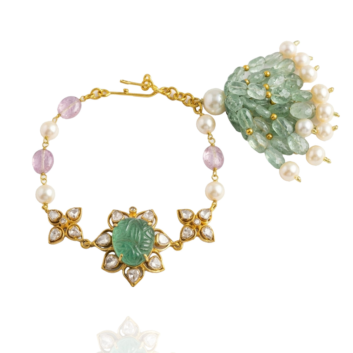 Zaya Polki Emerald morganite Bracelet