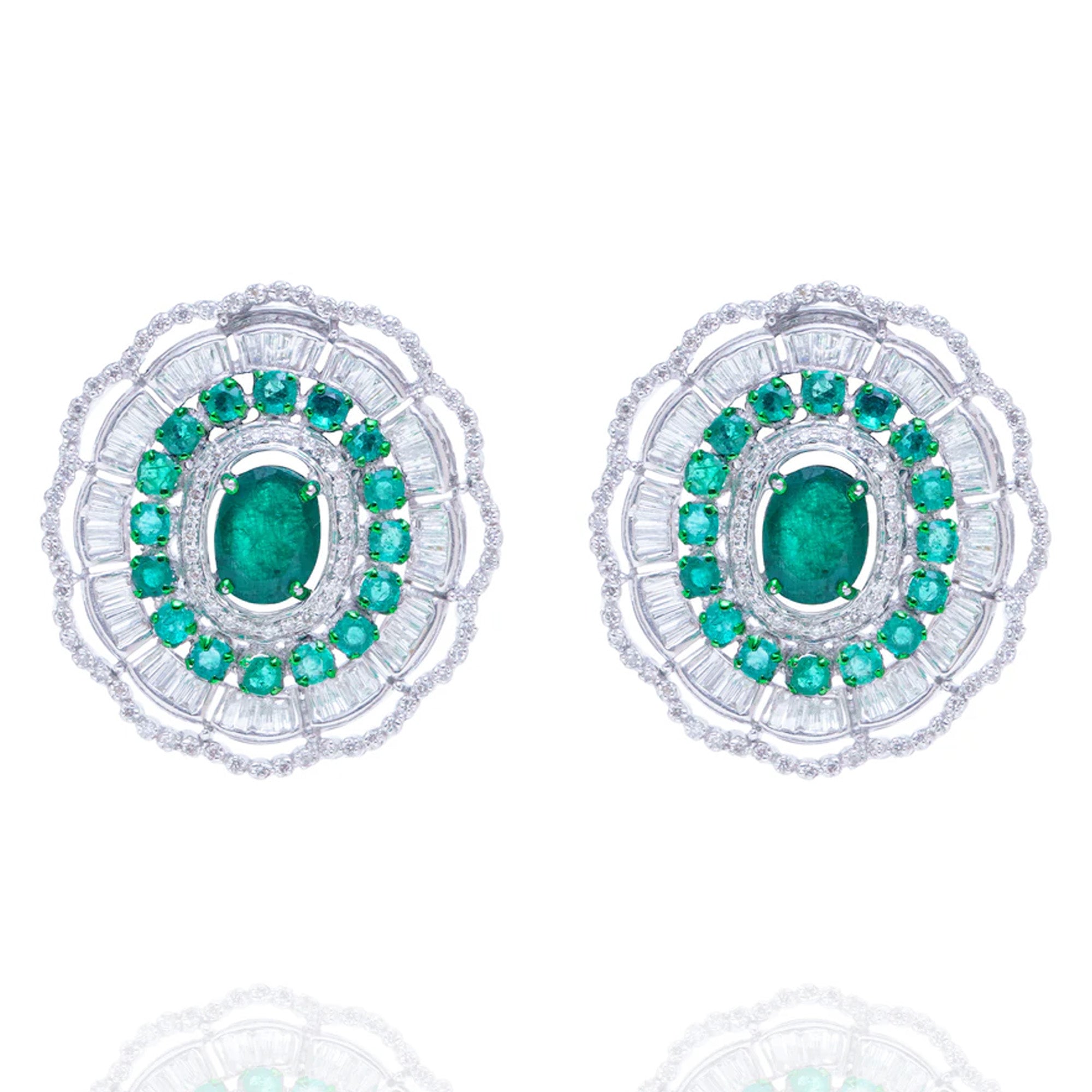 Elysian diamond emerald Earrings