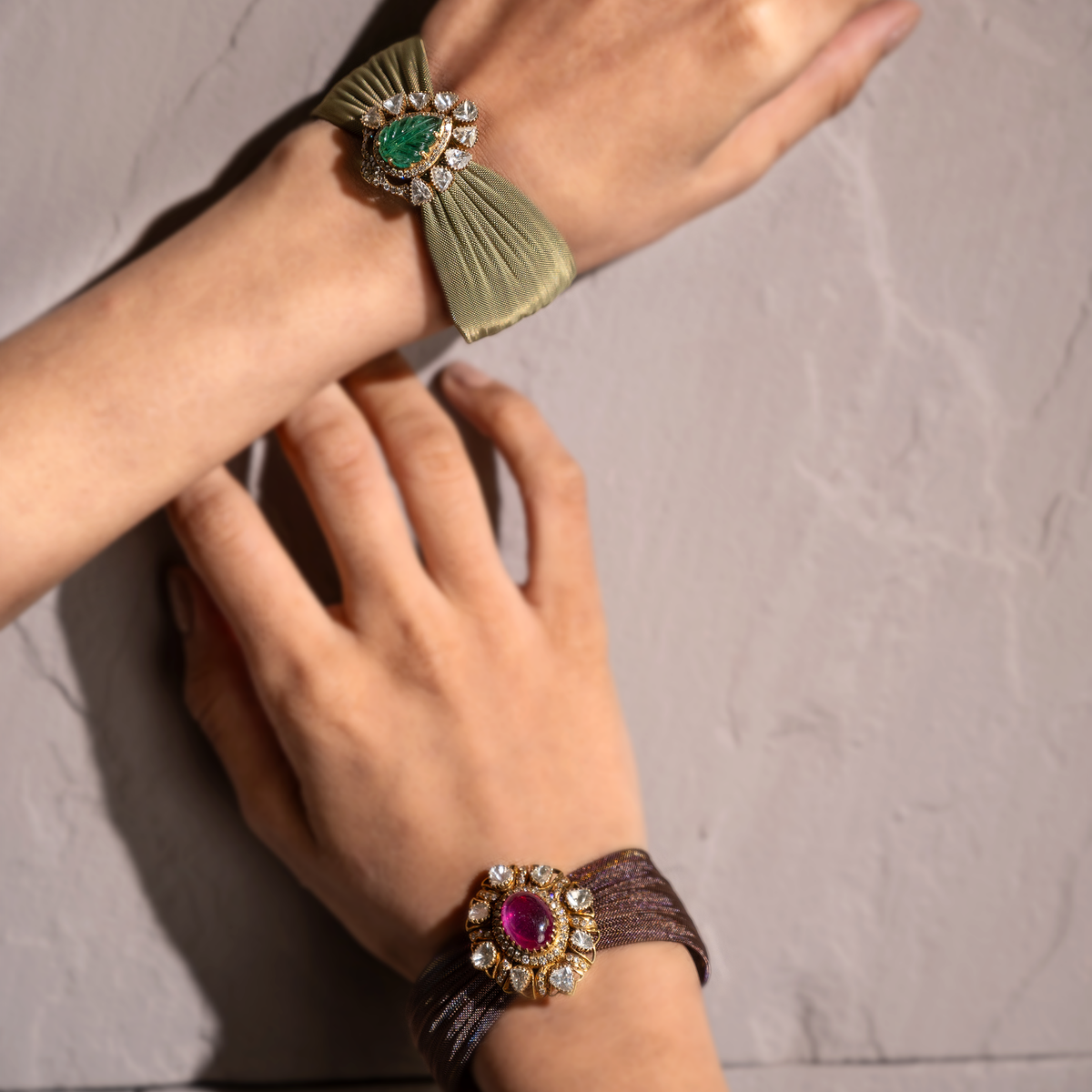 Crest Polki tourmaline Cuff
