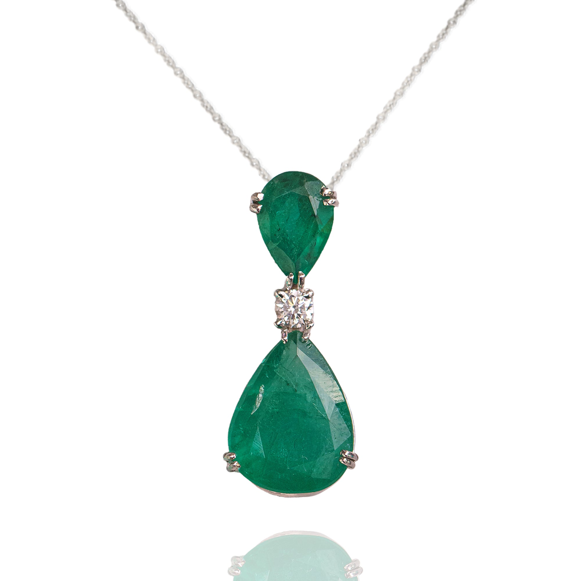 Baisse diamond emerald Pendant